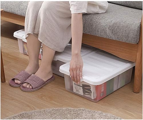 Miniatura 5 de Cand - Cubo de almacenamiento de 14 cuartos con tapa, caja de plástico grande y duradera para organizar tus toallas, juguetes, suministros