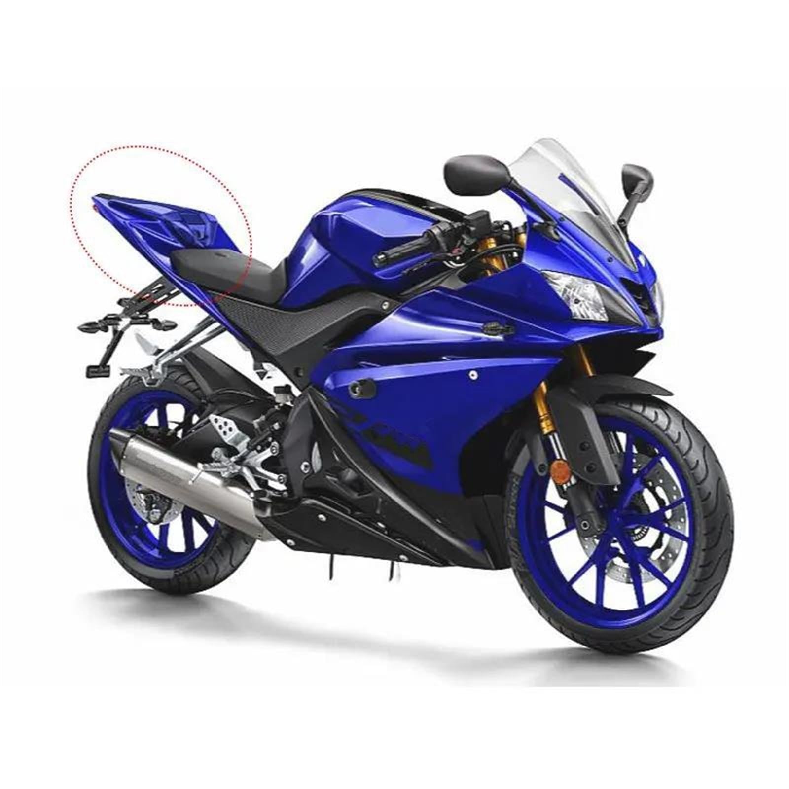 Pour Yamaha YZF R125 R 125 couverture de siège arrière carénage de capot passager queue de passager couverture arrière pièce de moto YZF-R125 2008- 2018