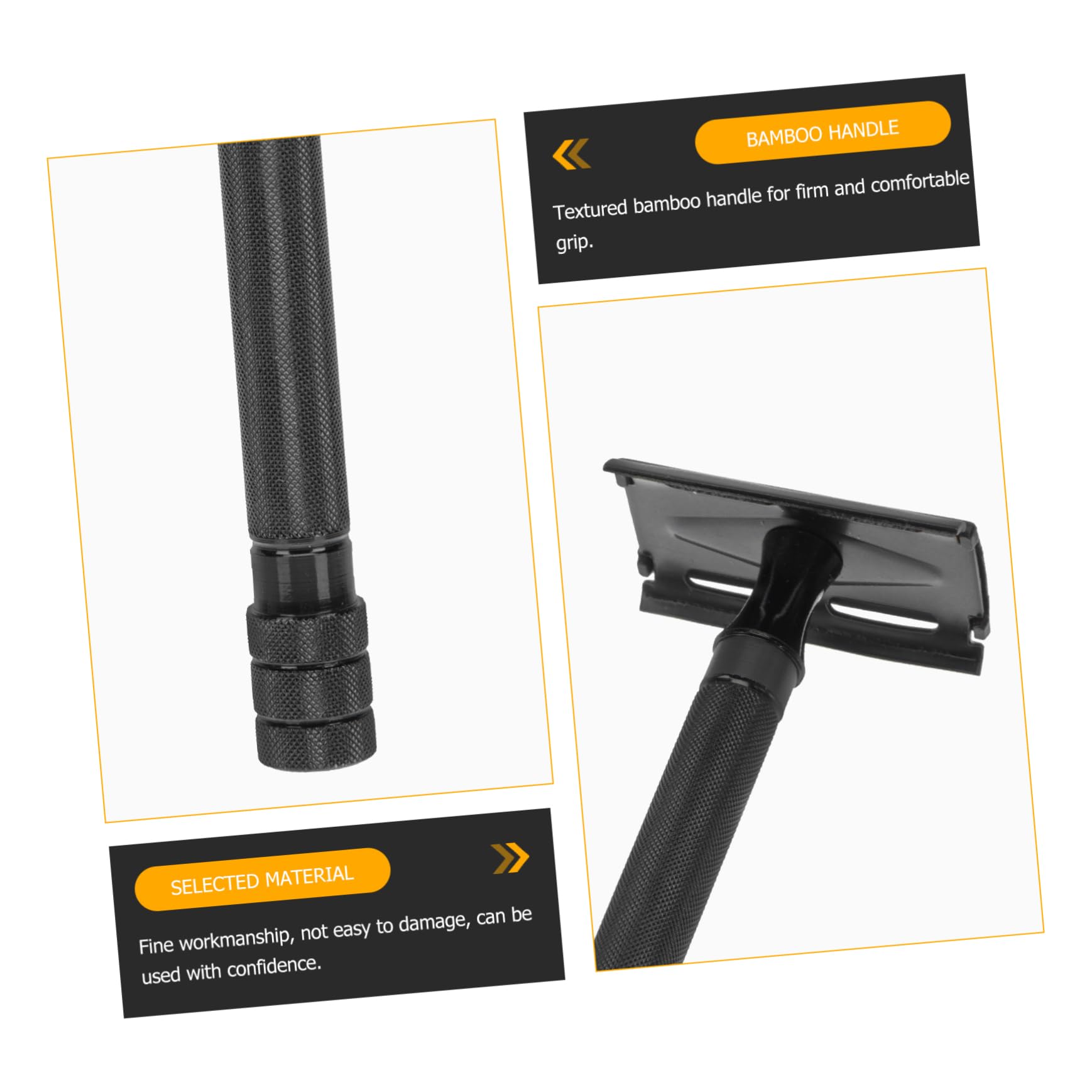 DOITOOL 3sets Rasoio Manuale Doppio Lato Stile Vintage Strumento Da Barba Leggero e Portatile Per Uomini Per Uso Quotidiano e Viaggi