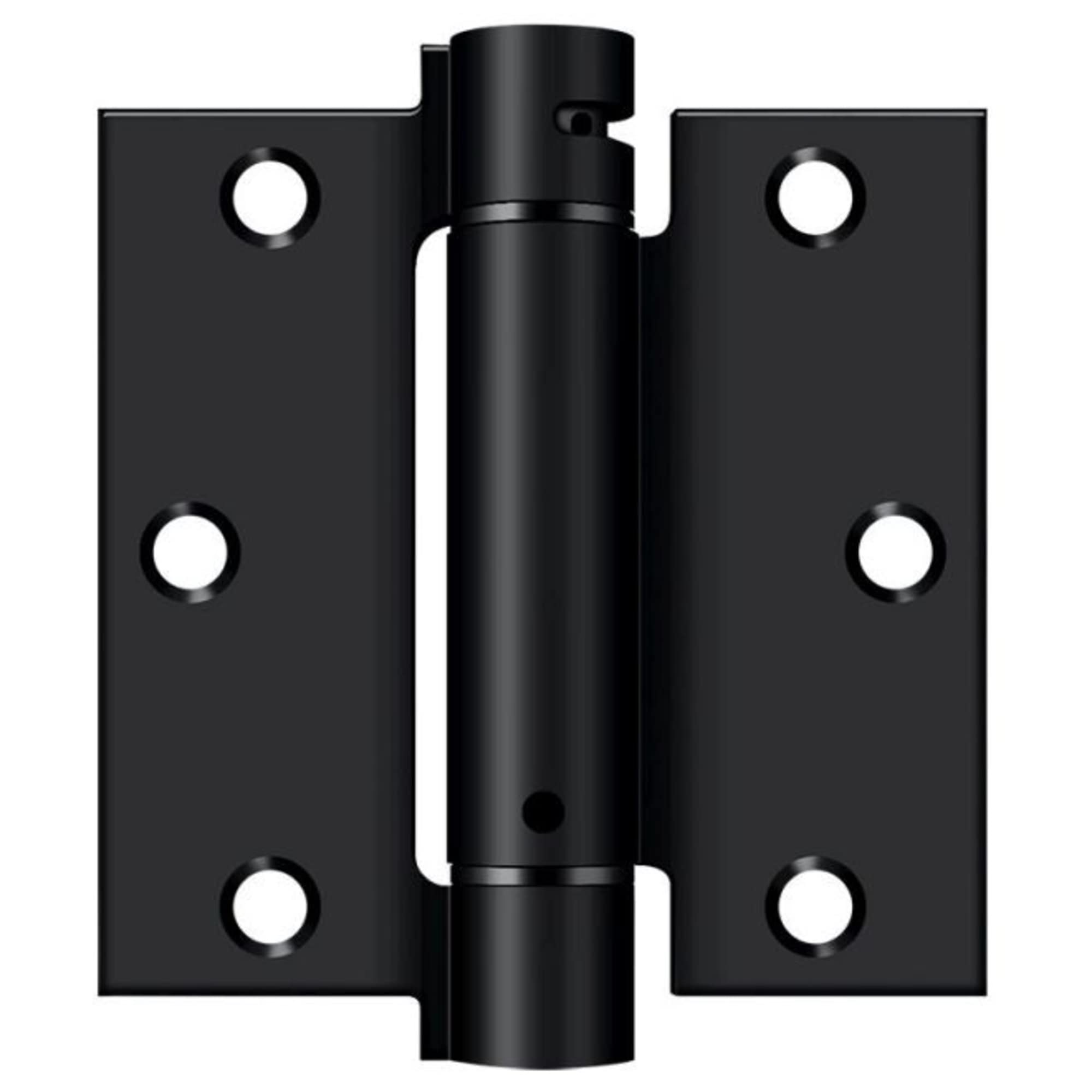 Deltana DSH35U1B Single Action Steel 3 1/2-Inch x 3 1/2-Inch Spring Hinge