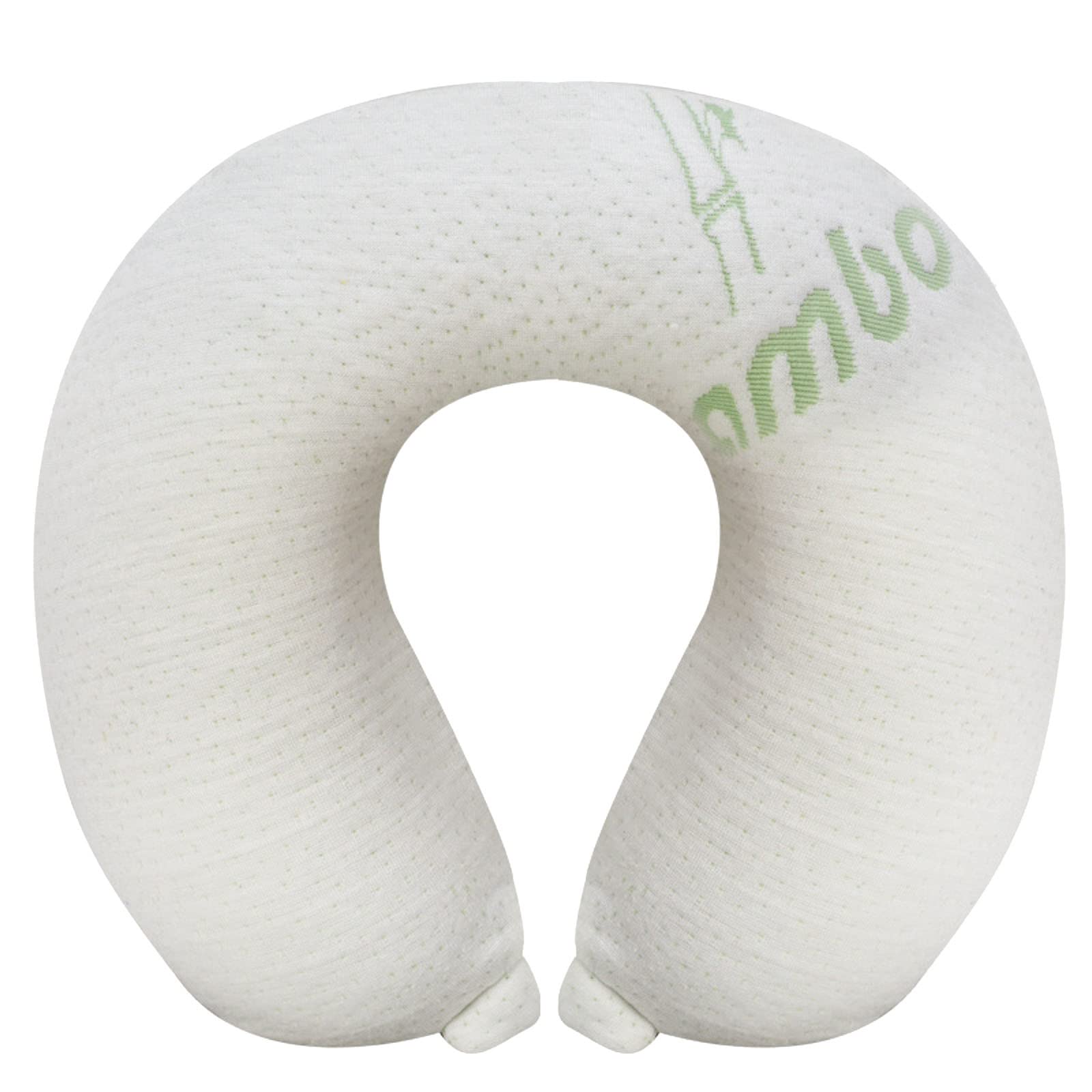 Flannel Pillowcase EasyComforts Memory Foam Neck Pillow With Cover Sofa Pillows for Living Room (White, One Size)