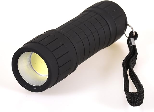 Albert Austin Battery Powered Torch Light | Super Bright LED Lights | Rubber Coated Waterproof Flashlight | 9 LED Lights | Mini Torch Light for Camping Hiking Emergency Power Outage | Portable