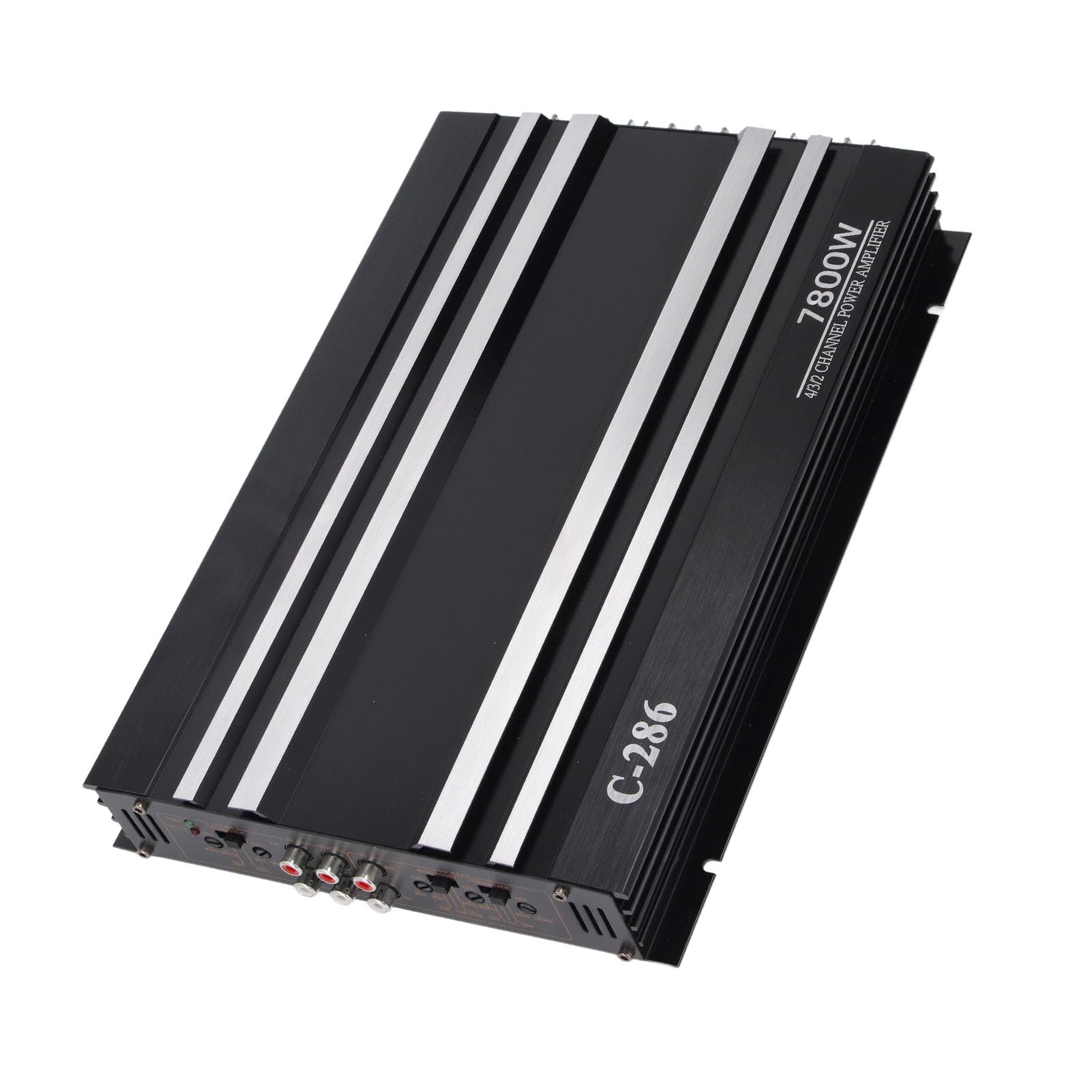 Amplificador de Coche 7800W 4 Canales Clase Aleación de Aluminio Amplificador de Potencia de Graves Puros para Camión de 12V Barco UTV Motocicleta