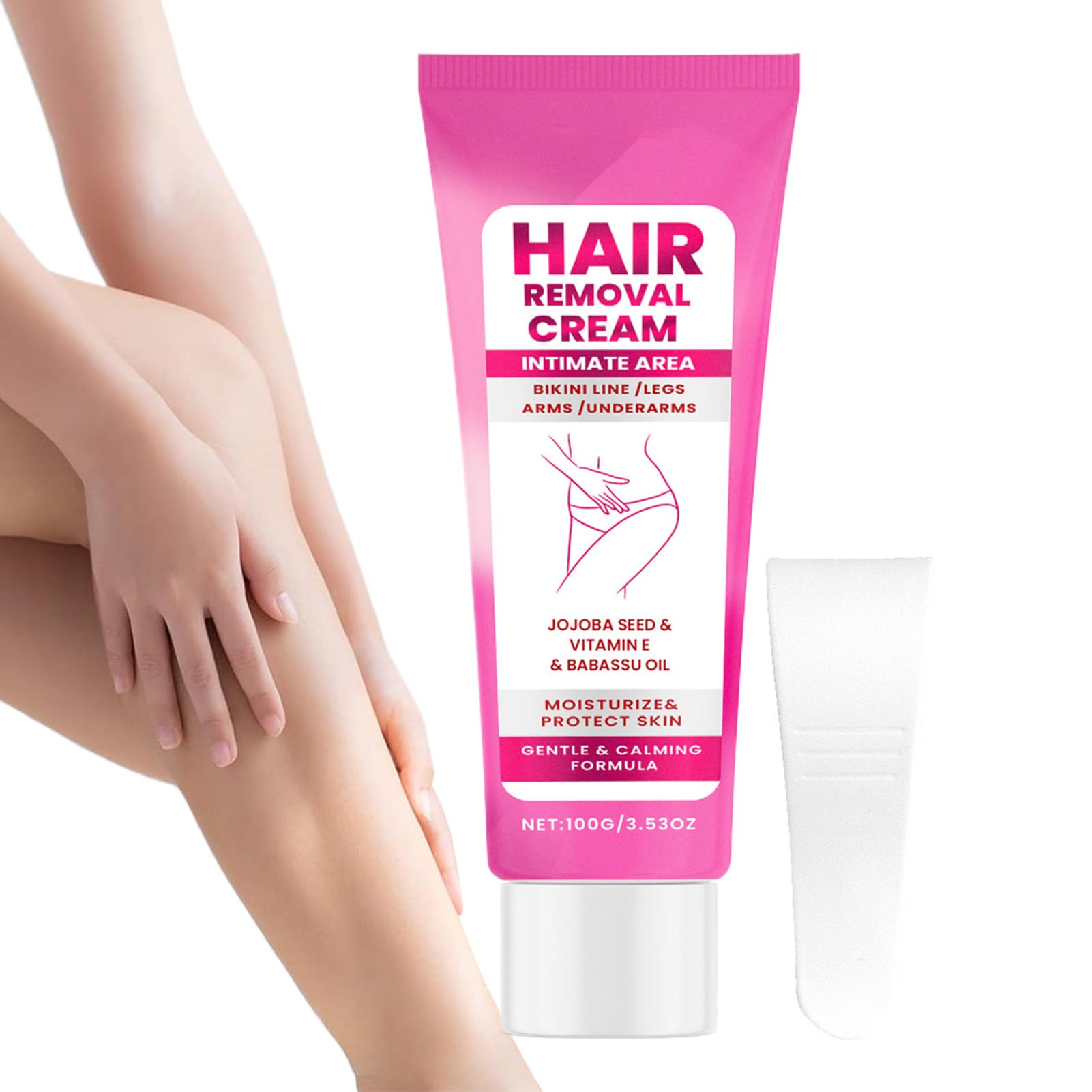 Crema Depilatoria para Mujeres | Depilación Corporal | Eliminador de Vello Corporal Humectante para Uso en Cejas Rostro Bikini Axilas y Hogar
