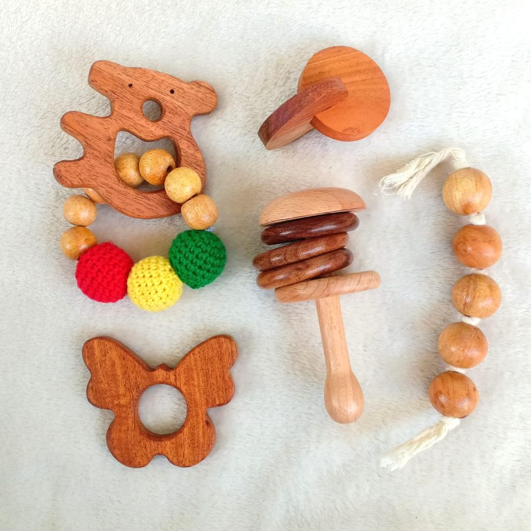 Buy Neem Wood Teethers for Babies of Age 0 to 3 Years Pure Organic Teething Toys for Infants