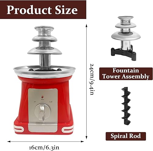 Miniatura 2 de MINI Máquina de fuente de fondue de chocolate para queso de mantequilla de caramelo