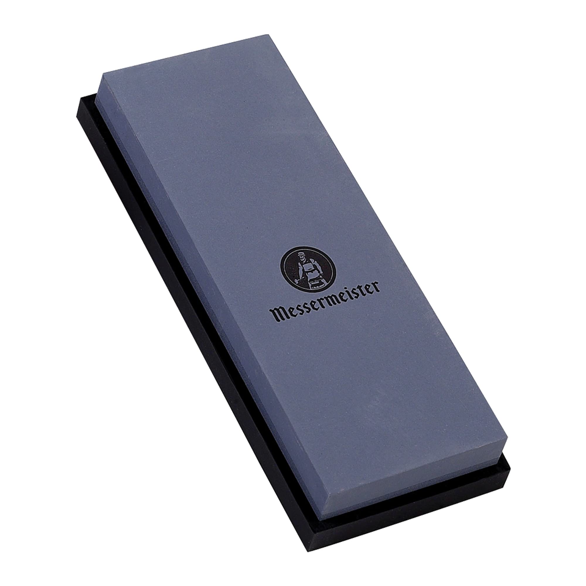 Messermeister Two-Sided Restoration Stone - Sharpens & Polishes Knives - 400 & 1000 Grit - Clog-Free Surface & Silicone Base for Secure Sharpening