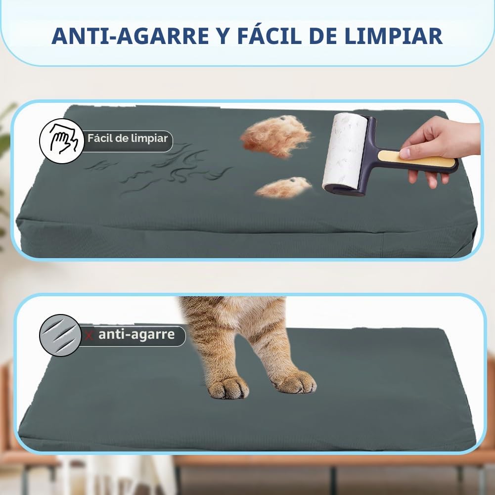 DUJUIKE - Funda Impermeable para Cama de Perro, Funda de Repuesto para Jaula, Funda de Repuesto para Almohadilla, Lavable, extraíble, con Cremallera, Protector de colchón(Gris Oscuro,L(102x69x10cm))