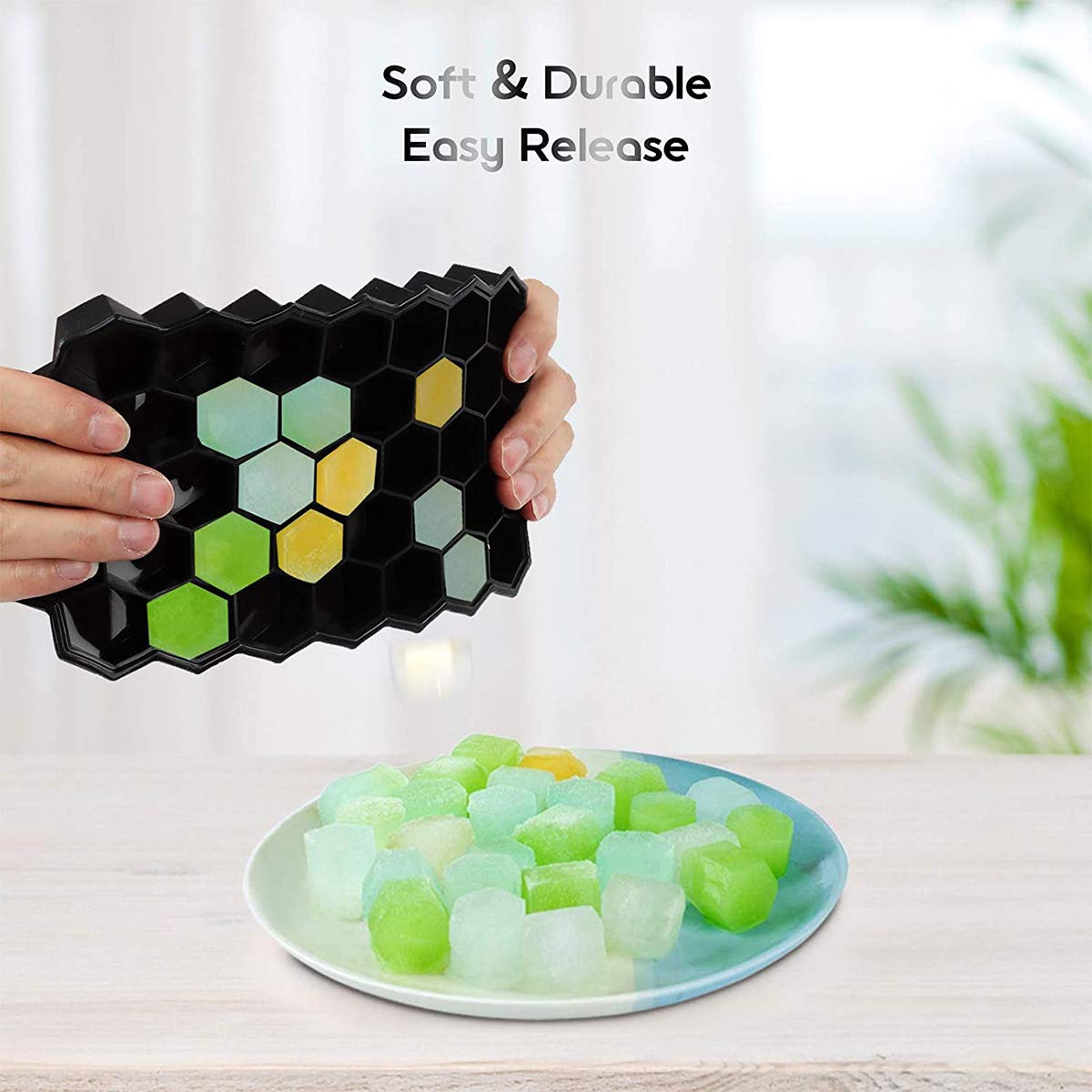 Cubiteras De Silicona Con Tapa (2 Unidades, 74 Cubos) – Fáciles De Desmoldar, Apilables, Sin BPA – Para Whisky, Cócteles, Baby Led Weaning