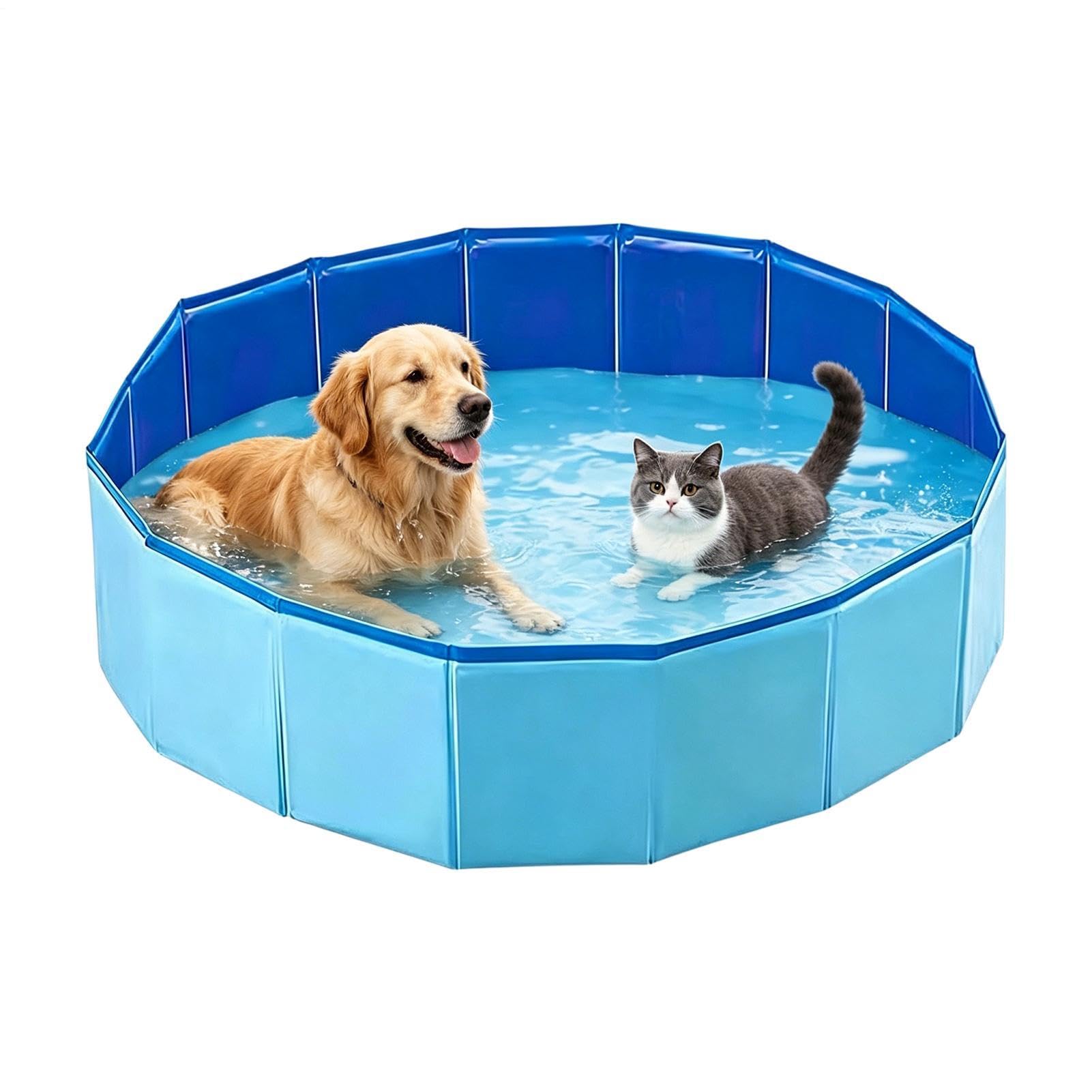 Générique Petite Piscine | 120 x 30 cm Pliable Portable Antidérapant Bassin Baignade,Tub De Bain pour Chien Antidérapant - pour Utilisation Intérieur Extérieur Jardin Maison Cour Salle de Bain Chiots