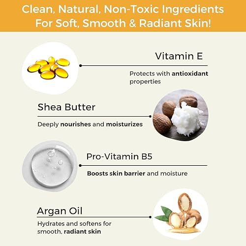 Miniatura 3 de RaGaNaturals Loción corporal de mango  Loción refrescante de manteca de karité tropical con aceite de argán y aguacate  A base de plantas,