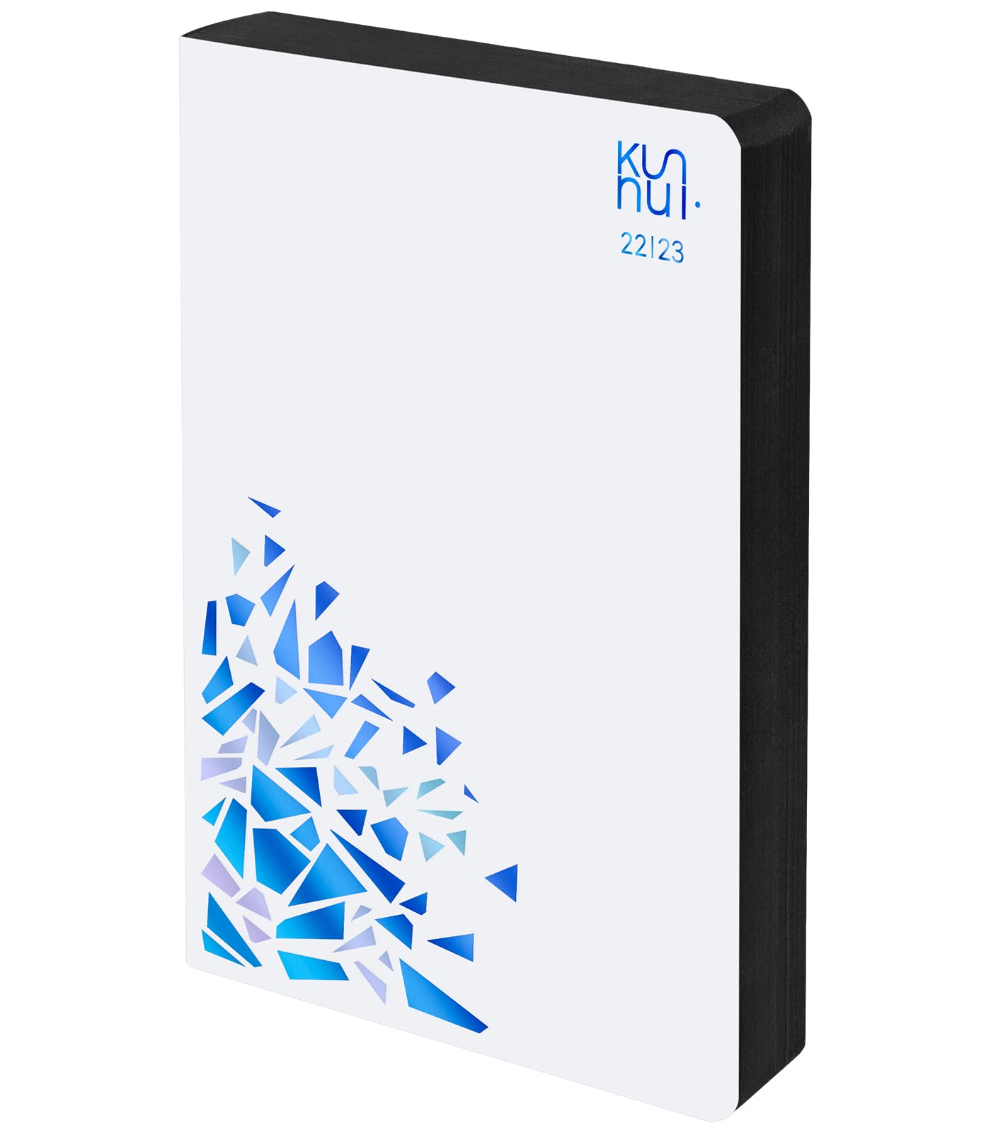 Calendar 2022 2023, Bonded Leather, Arctic Crystal, Day Page, A5-15 x 21 cm, Language: Spanish, English, 2 Tabs and Stickers