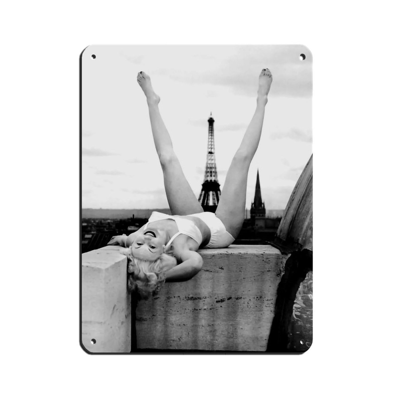 Eiffel Tower, Fashion Poster,coquette Room Retro Poster Metal Tin Sign Chic Art Retro Iron Painting Bar People Cave Cafe Family Garage Poster Wall Decoration 12x16inch(30x40cm)