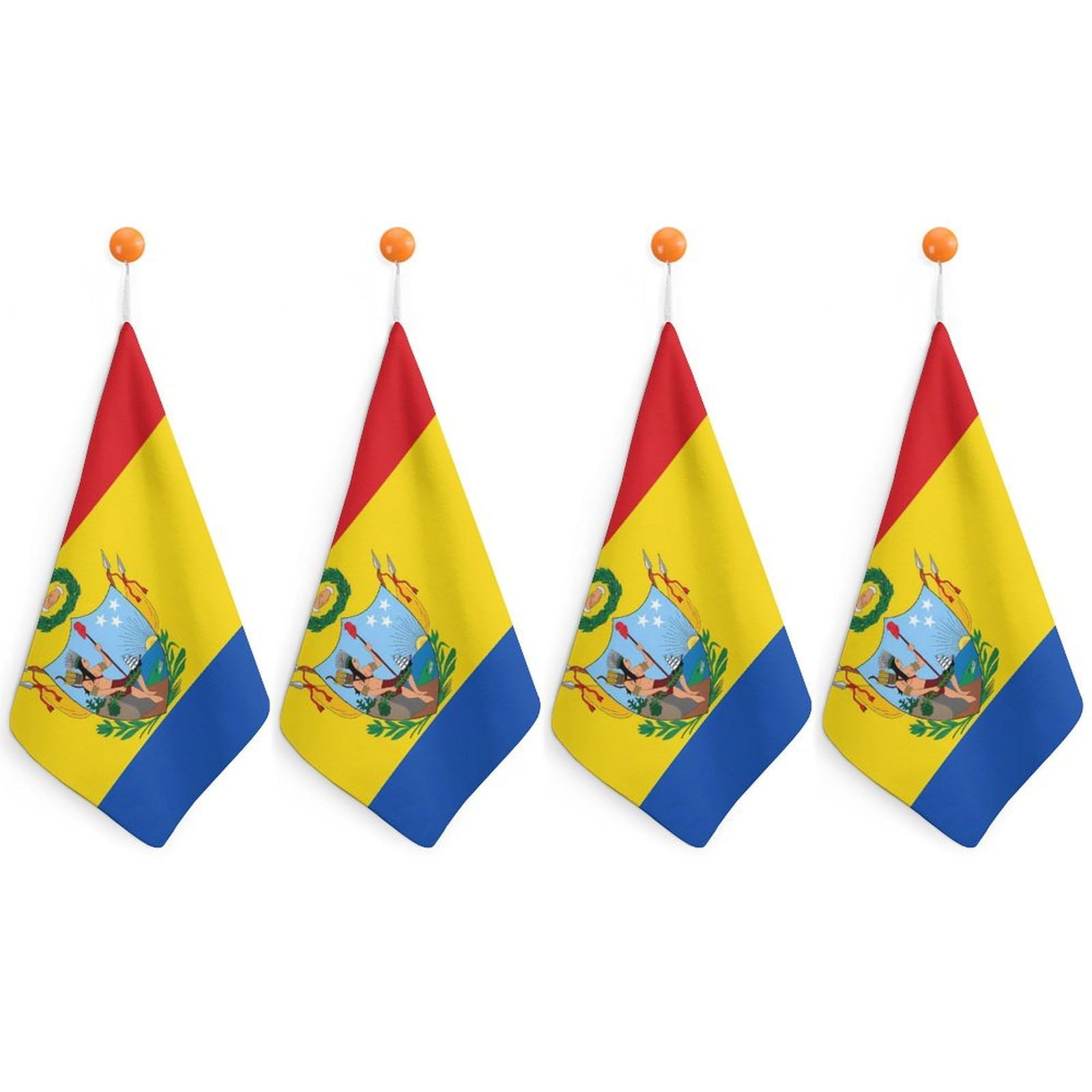 CGSBNGHA Flag of Gran Colombia Hand Towel Hanging Face Towels Cleaning Cloths Handkerchief for Bathroom Kitchen