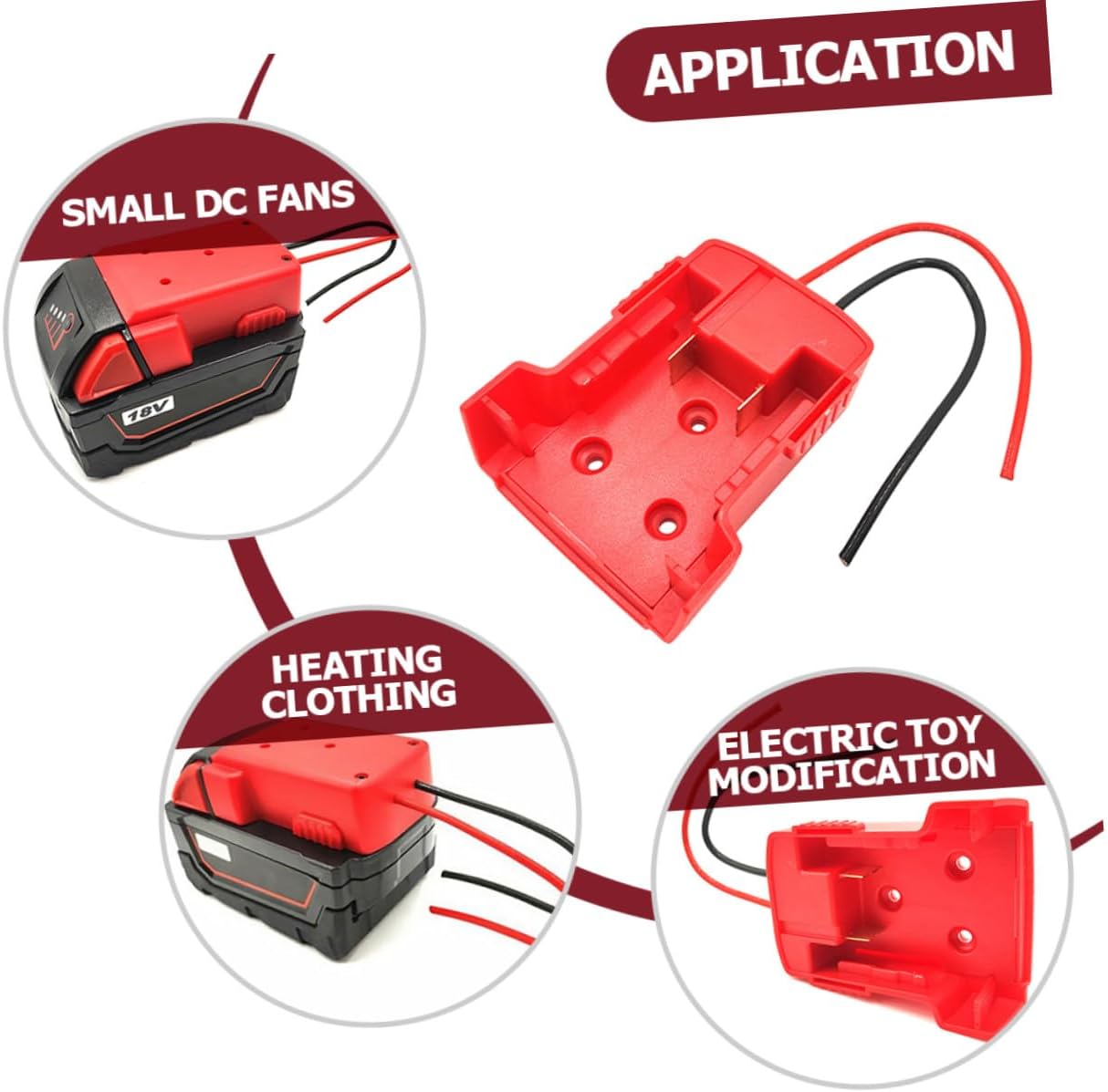 Battery Adapter Kit for 14.4V-18V Batteries 14AWG Connector Power Conversion Tool for Electric Vehicles and DIY Projects