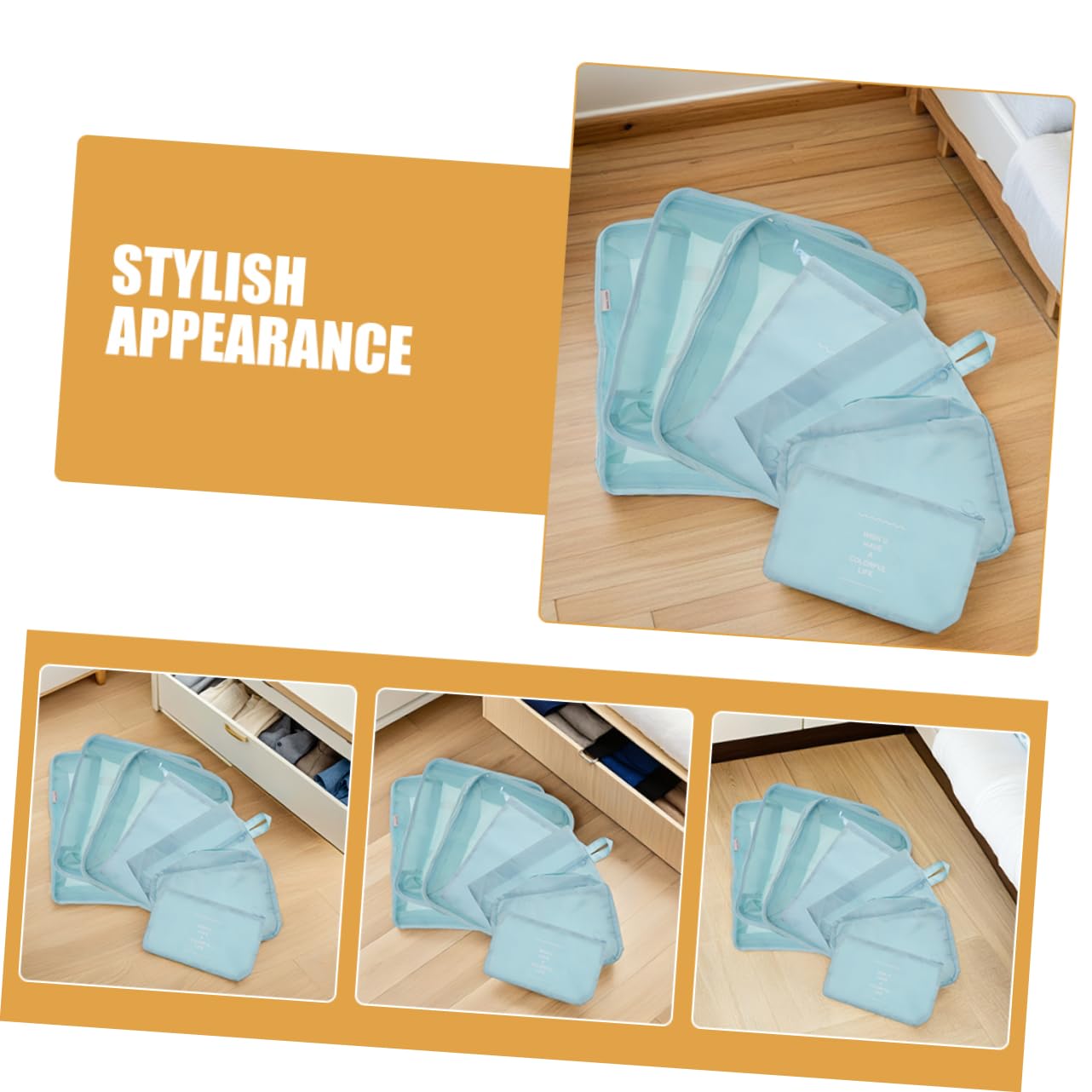 IMIKEYA 14pezzi Cubi di Imballaggio Set Organizer per Valigia Borse Portaoggetti da Viaggio Leggere Impermeabili per Abbigliamento e Accessori