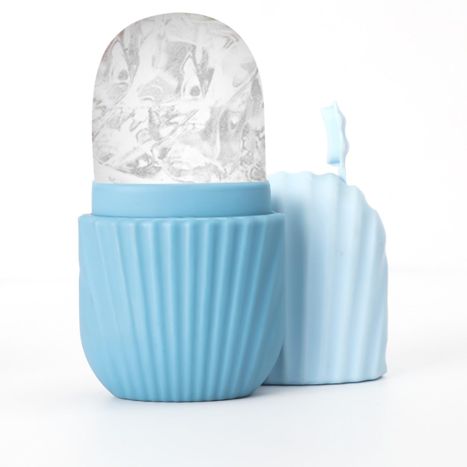 Rodillo de hielo facial reutilizable, molde facial de silicona para apretar los poros, hinchazón, piel brillante, herramienta de belleza para terapia de frío para el cuidado de la piel en el hogar — view 2