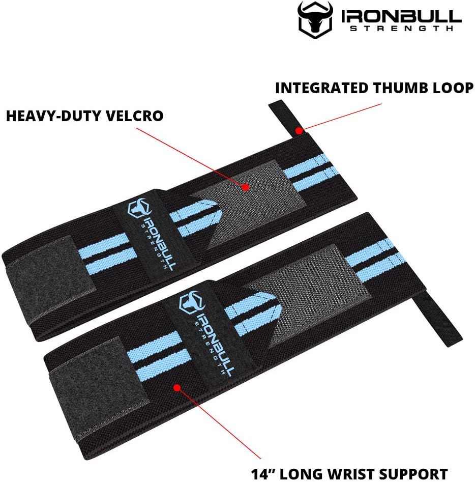 Women Wrist Wraps with Thumb Loops - 12" Professional Grade - Wrist Support Brace and Compression for Cross Training, Weight Lifting, Powerlifting, Strength Training (Black/Blue) : Sports & Outdoors