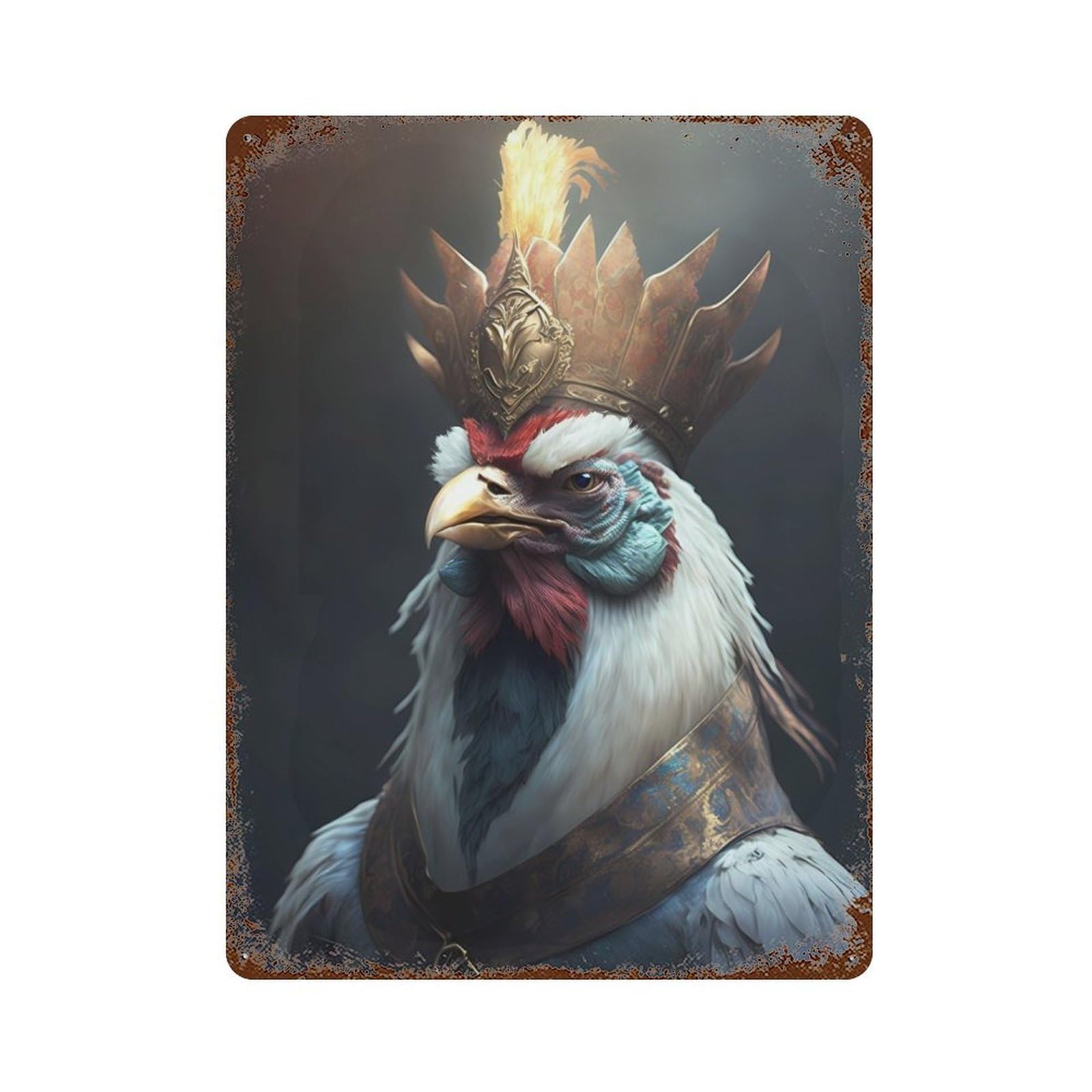 Chicken Magical Decorative Tin Sign 15.7"x11.8", Ideal for Cafe, Home Bar And Lounge Decor