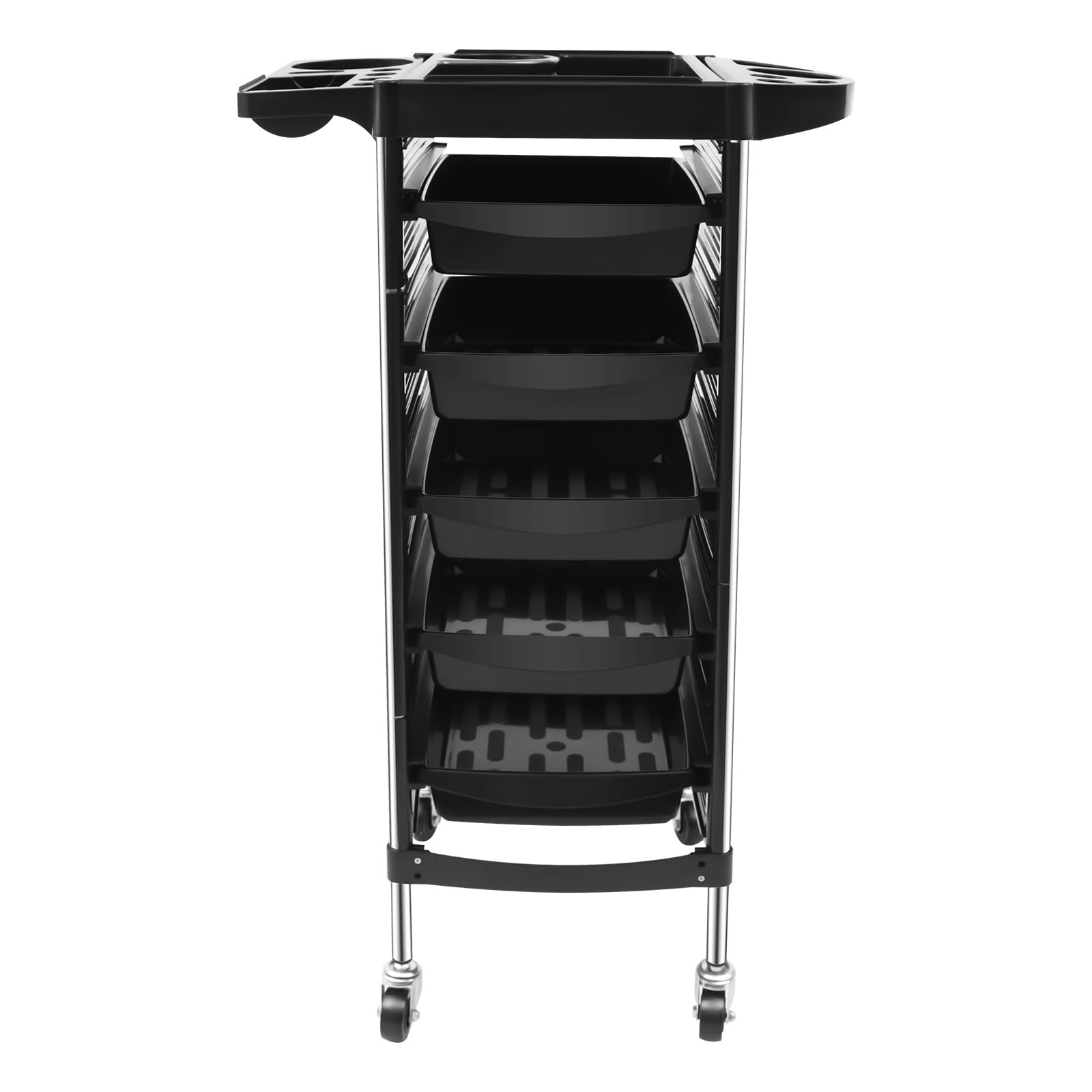 Beauty Salon Trolley Hair Spa Rolling Hairdressing Storage Cart Drawers Plastic Hairdressing Trolley with Lockable Wheels for Beauty Spa Hairdressing