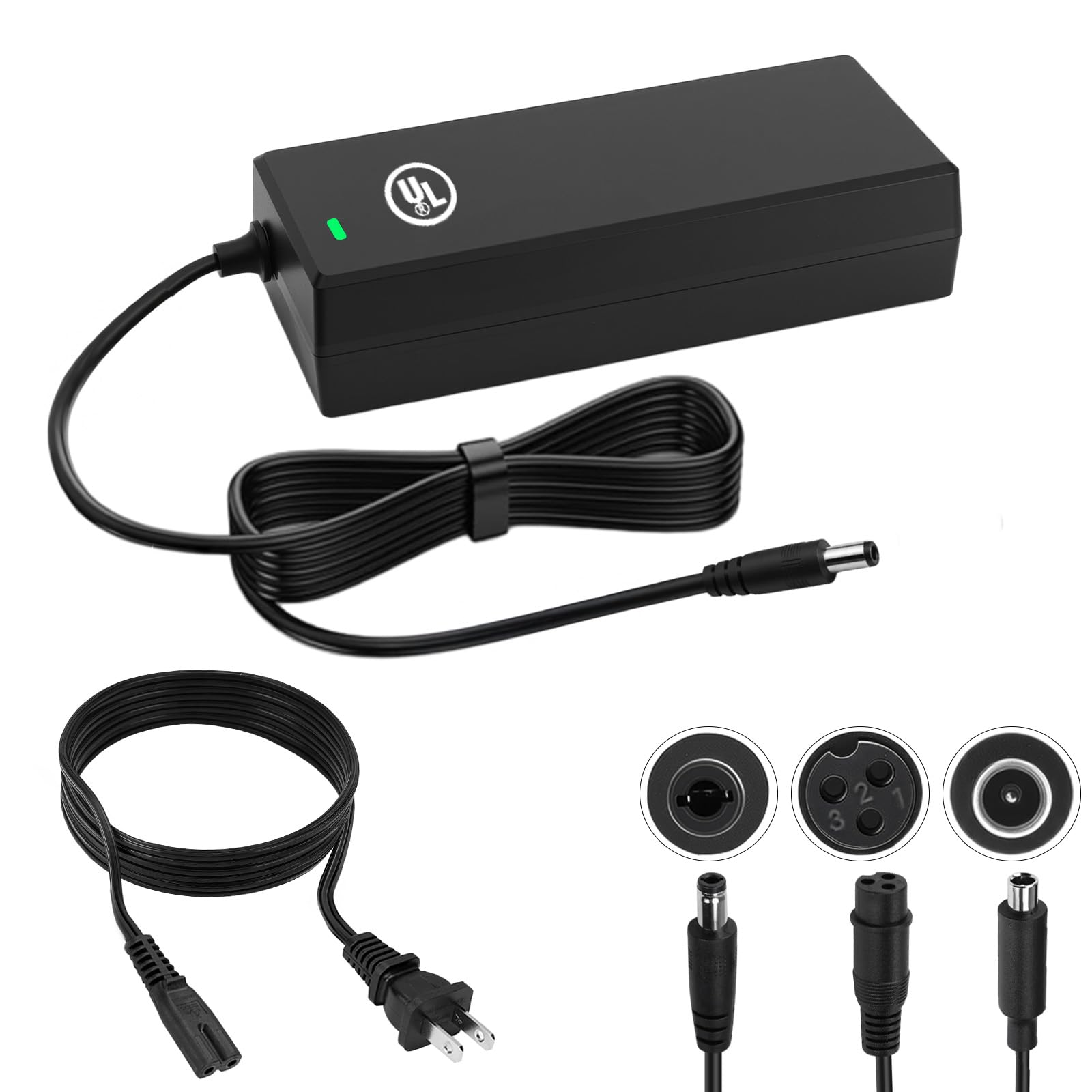 Hyleton UL Certified 54 6V 2A Fast Electric Bike Battery Charger Three Plugs 48V Lithium Battery Charger Overvoltage