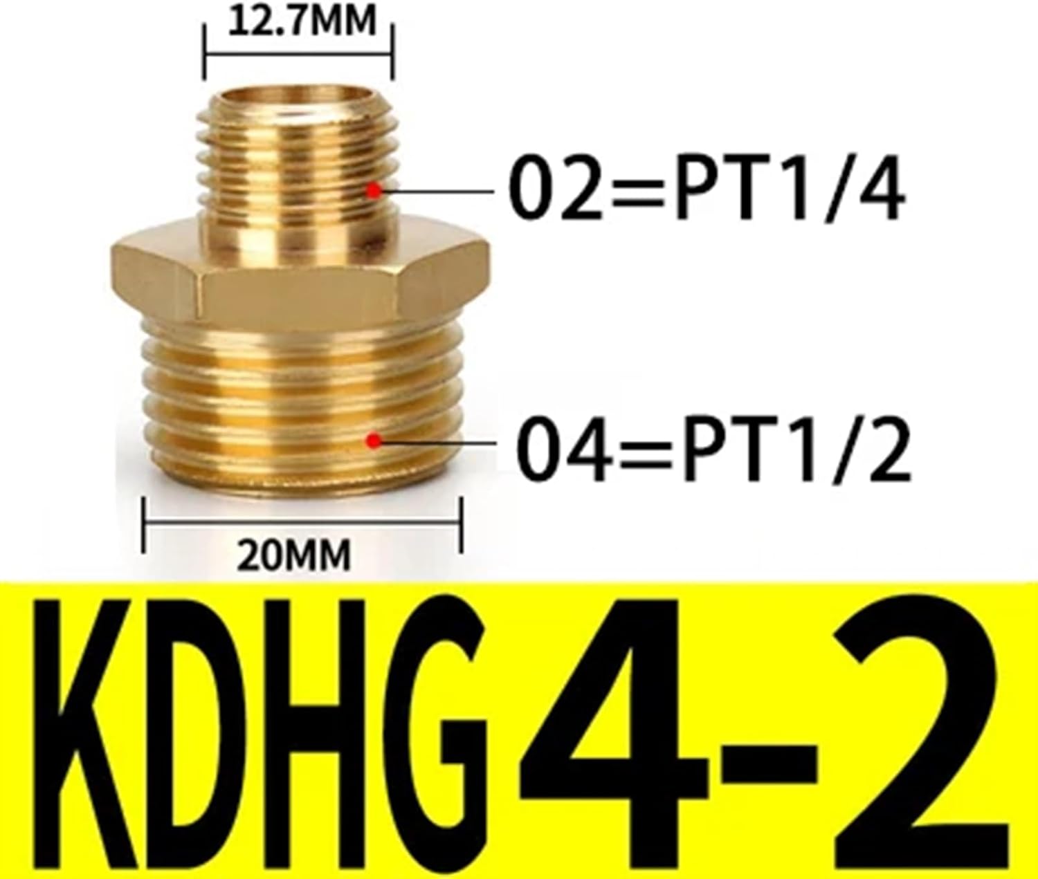 Brass Tube Fitting Quick Fit Adapter Male Thread 1/8" 1/4" 3/8" 1/2" 3/4" 1" Standard Pipe Thread Fitting Coupler Fitting Water & Air Fitting(KDH4-2)