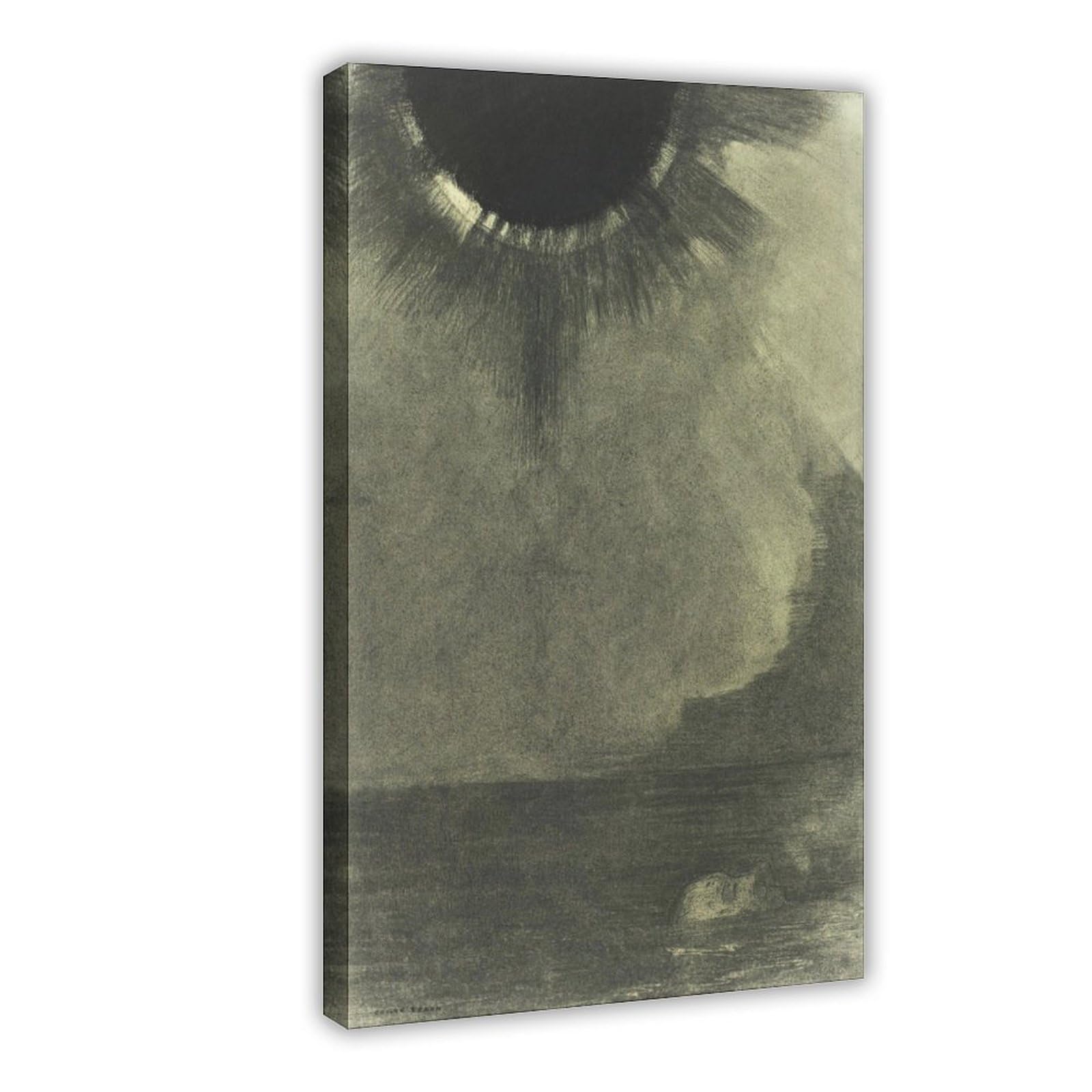 Impression sur toile premium Le Noyé d'Odilon Redon avec cadre bois - 8