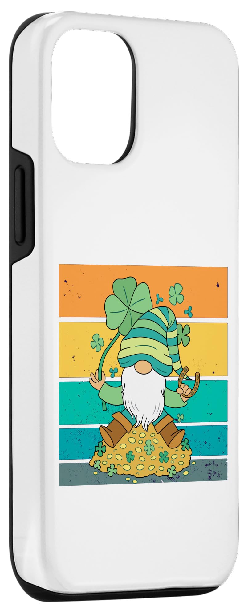 iPhone 14 Lucky gnome Irish shamrock four-leaf coins Irish tradition Case - Image 3