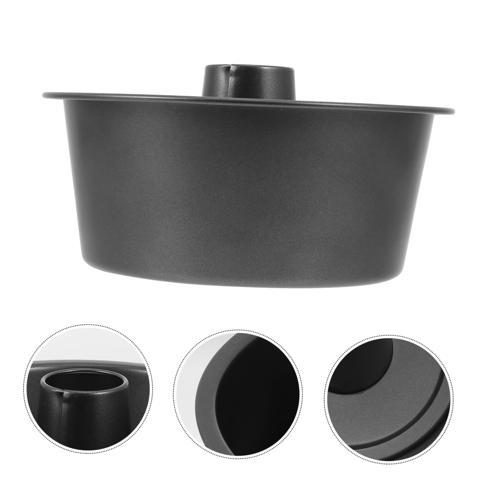 Cabilock 1stk Kuchenform Backzubehör Zinn Angel Food Rohrpfanne Geleeform Donut-backblech Butterform Pfannkuchen Mousse Geformt Donut-form Brotbackform Muffinformen Kohlenstoffstahl Black