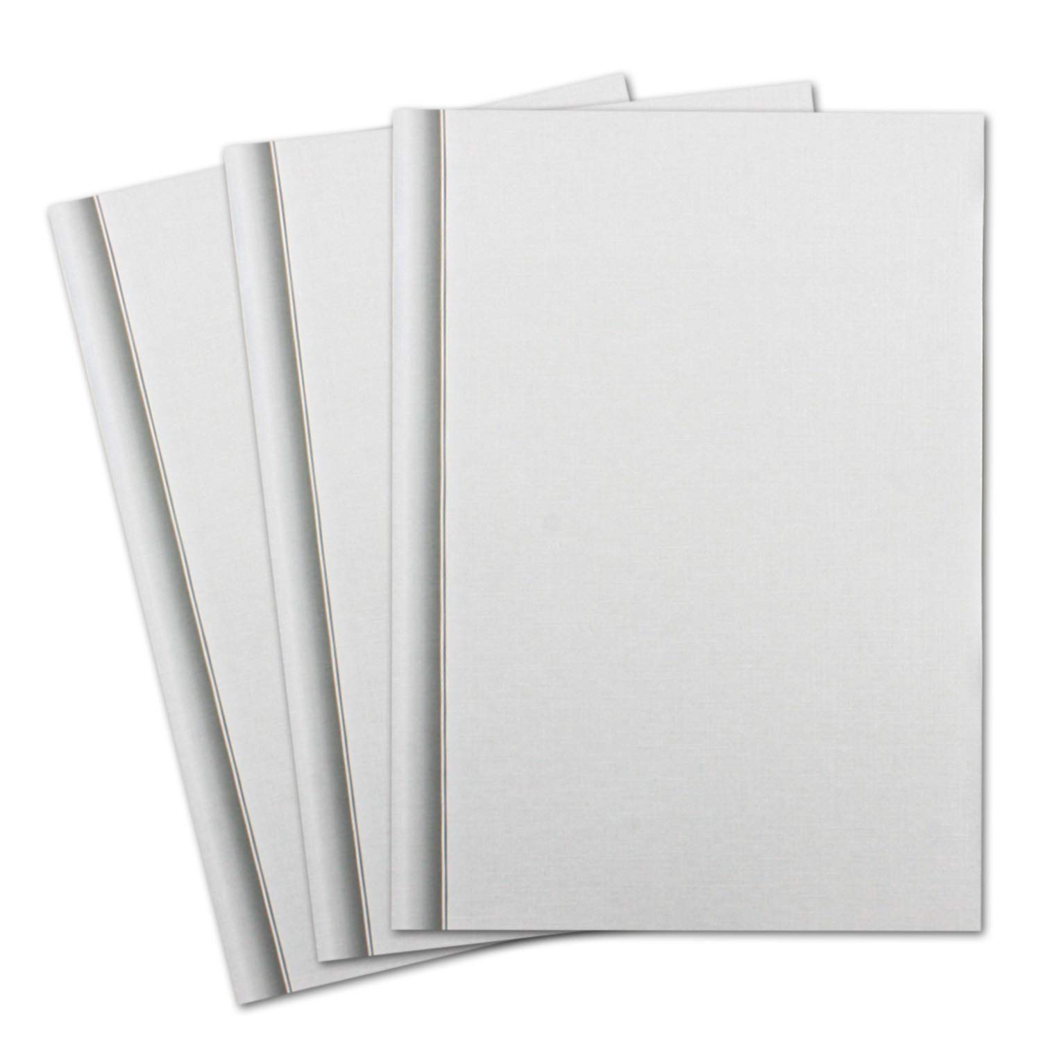 Zestaw 75 szt. – papier żałobny DIN A4 i koperta DIN podłużna – ze strukturą lnu i cieniowaną krawędzią – 297 x 210 mm – 100 g/m² – zestaw kondolencji do drukowania na podziękowanie, zaproszenie,
