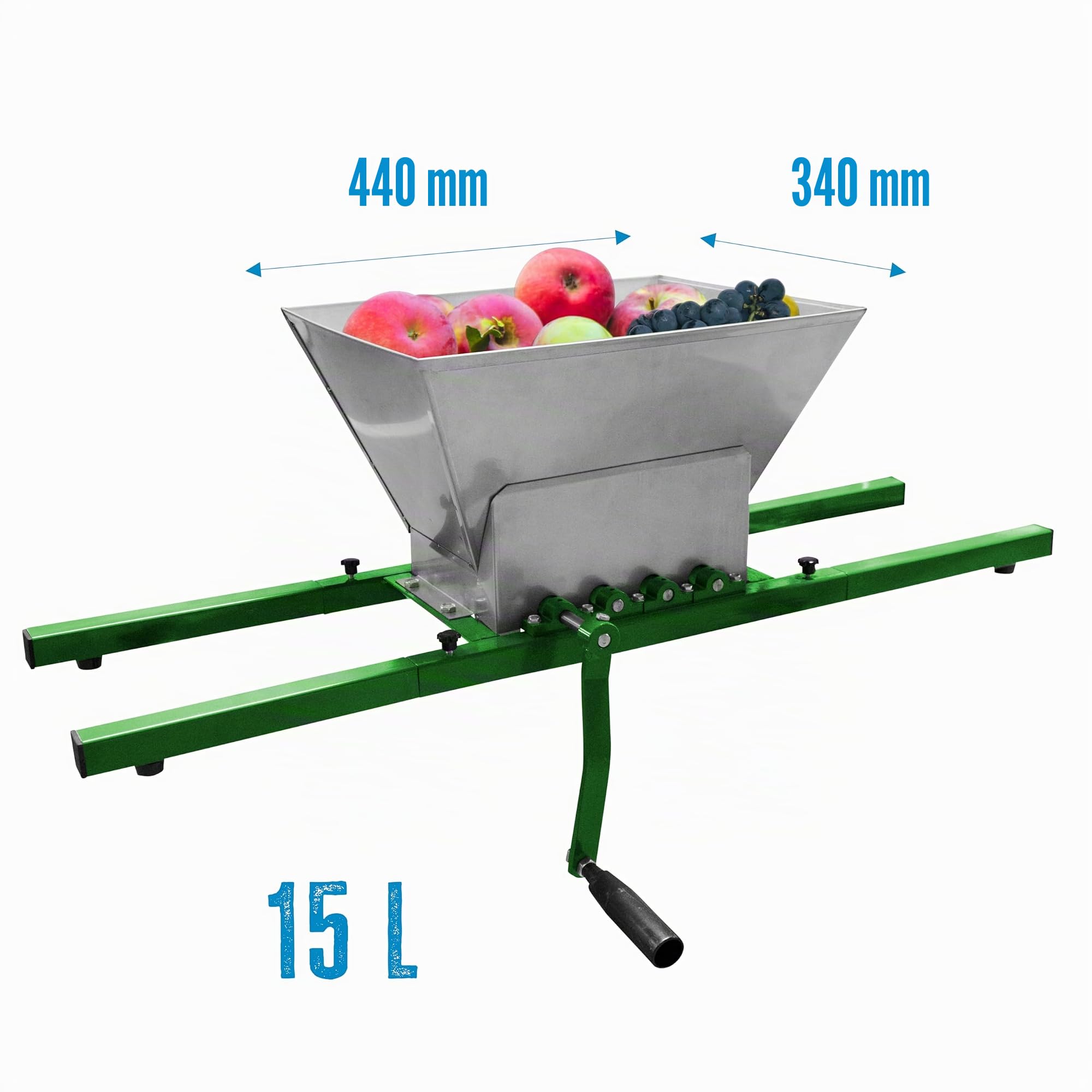 Güde Moulin à fruits 30010 en acier, argenté, vert