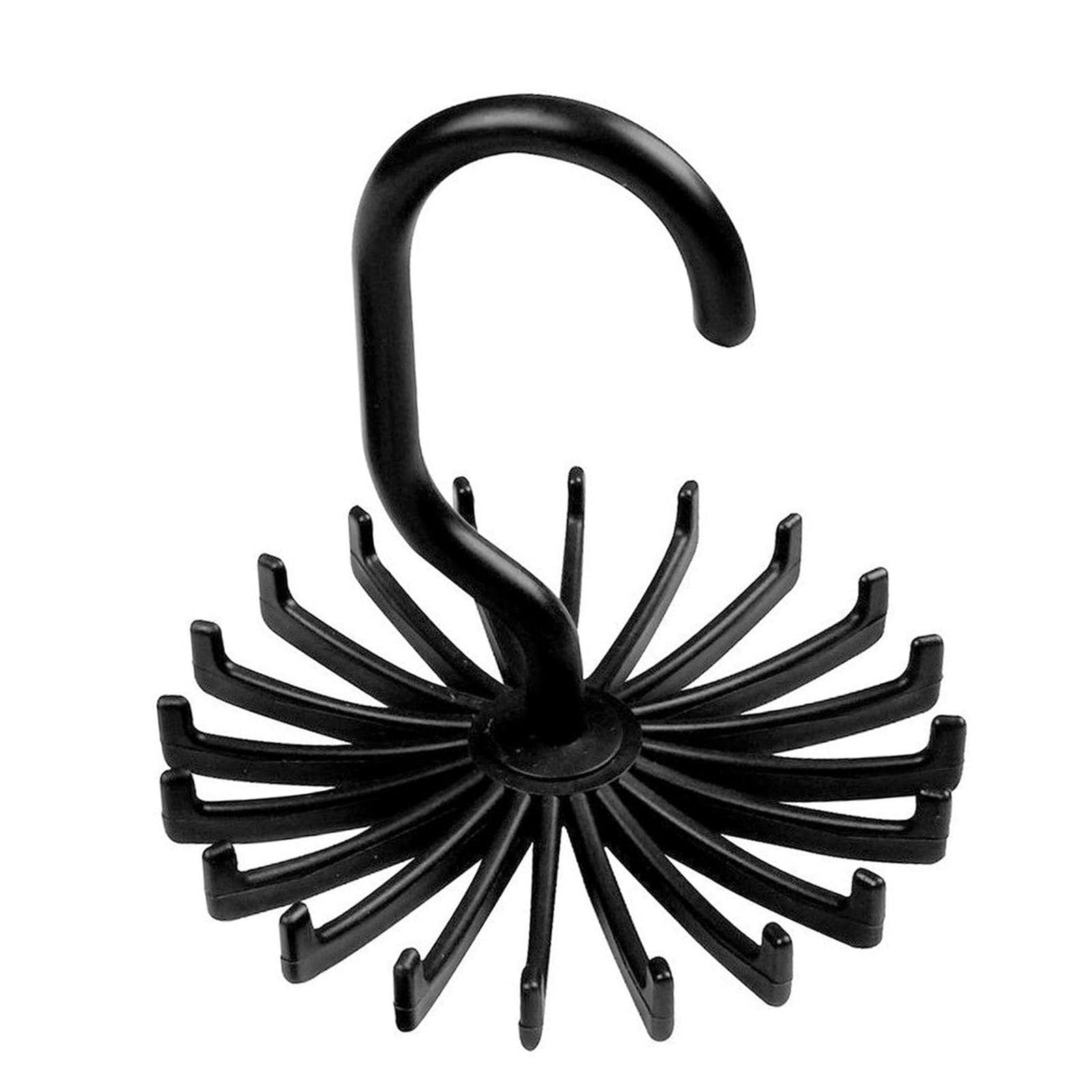 Eastuy Men's Black Rotating Scarf Hanger | Neck Tie Hanger Hook Holder For - Twirling Belt Hanger, Multipurpose Swivel Space Saving Organizer For Closet Storage
