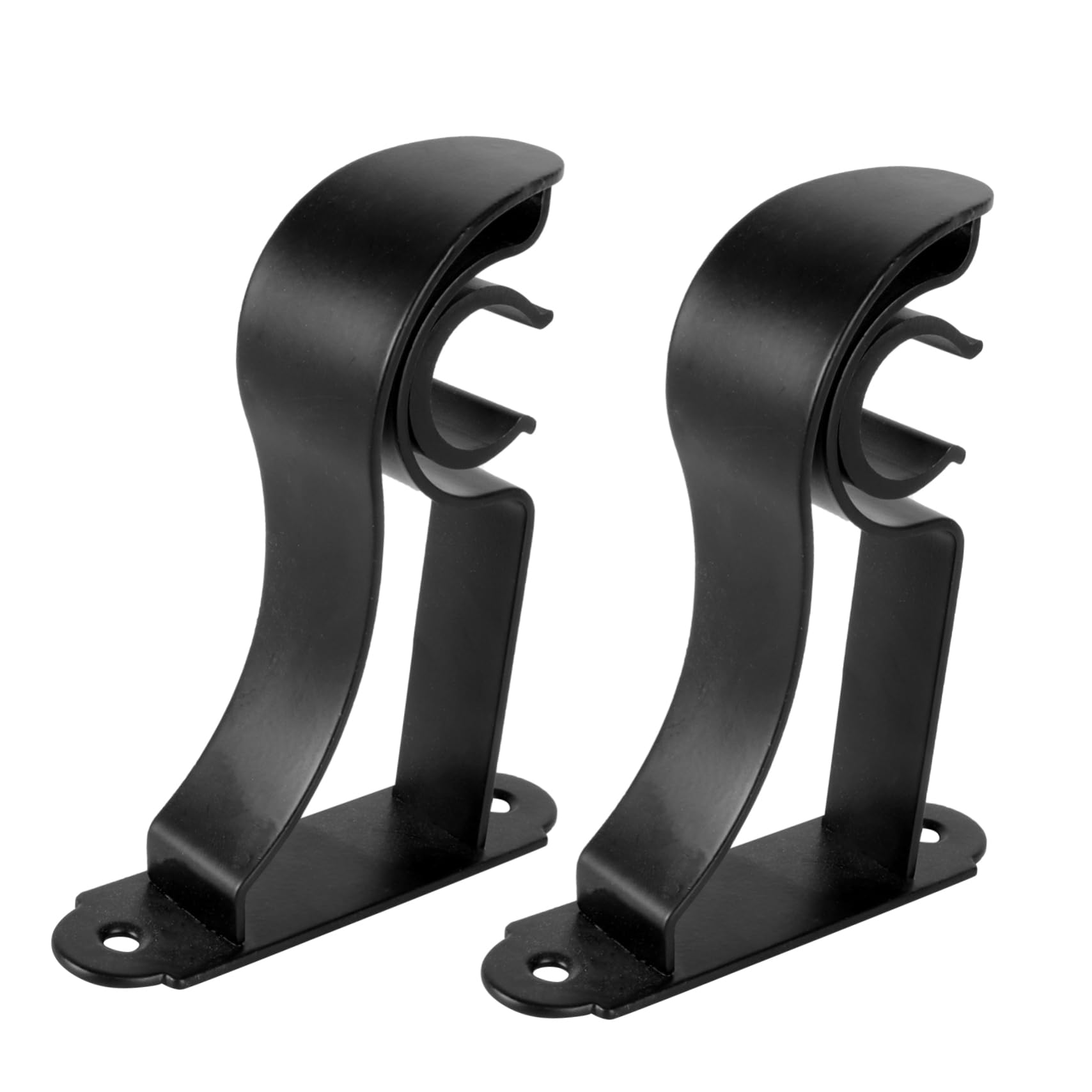 Levemolo 2pcs Iron Curtain Rod Brackets Household Curtain Holders for Easy Installation Space Saving Design for Home Decor Sturdy and