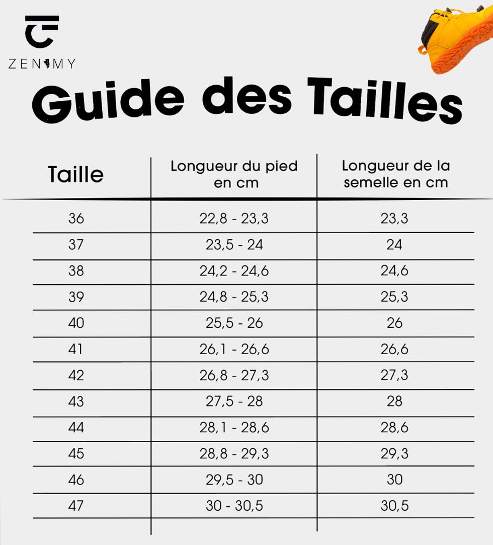 MEIION Chaussures Vivhiver Chaussures Pieds Nus d'hiver Imperméables pour Homme et Femme - Chaudes et Antidérapantes, Automne et Hiver