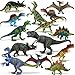JOYIN 18 Pezzi Dinosauro Piccolo per Bambini Giocattolo Jurassic World Educative Realistiche da 15.2 a 22.9 cm con Mascelle Mobili tra Cui T-Rex, Triceratopo, Velociraptor e Altro
