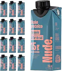 Nude Shake Proteico Caramelo & Flor de Sal 250ml - Pack 12 Unidades