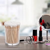 Vista 3 de Foraineam 2000 hisopos de algodón de 6 pulgadas de largo con asas de madera, aplicador con punta de algodón para limpieza, barras de algodón