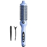Wavytalk Blowout Boost Thermal Brush, 1.5 inch Heated Round Brush for Blowout Look, Negative Ion Technology, Ceramic Tourmaline, 5 Temperature Settings, Dual Voltage, Blue