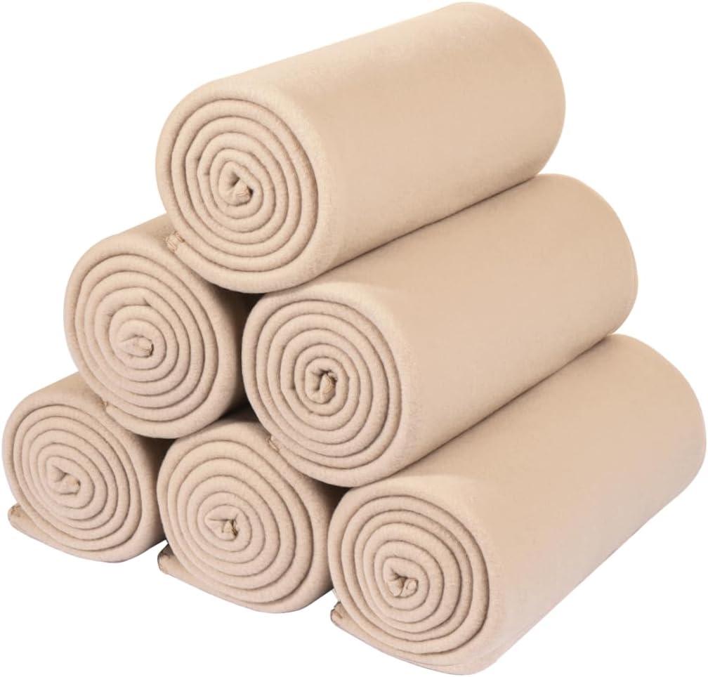 15 Pieces Fleece Blankets Bulk 50 x 60 Inch Double sided Ultra Soft Fleece Throw