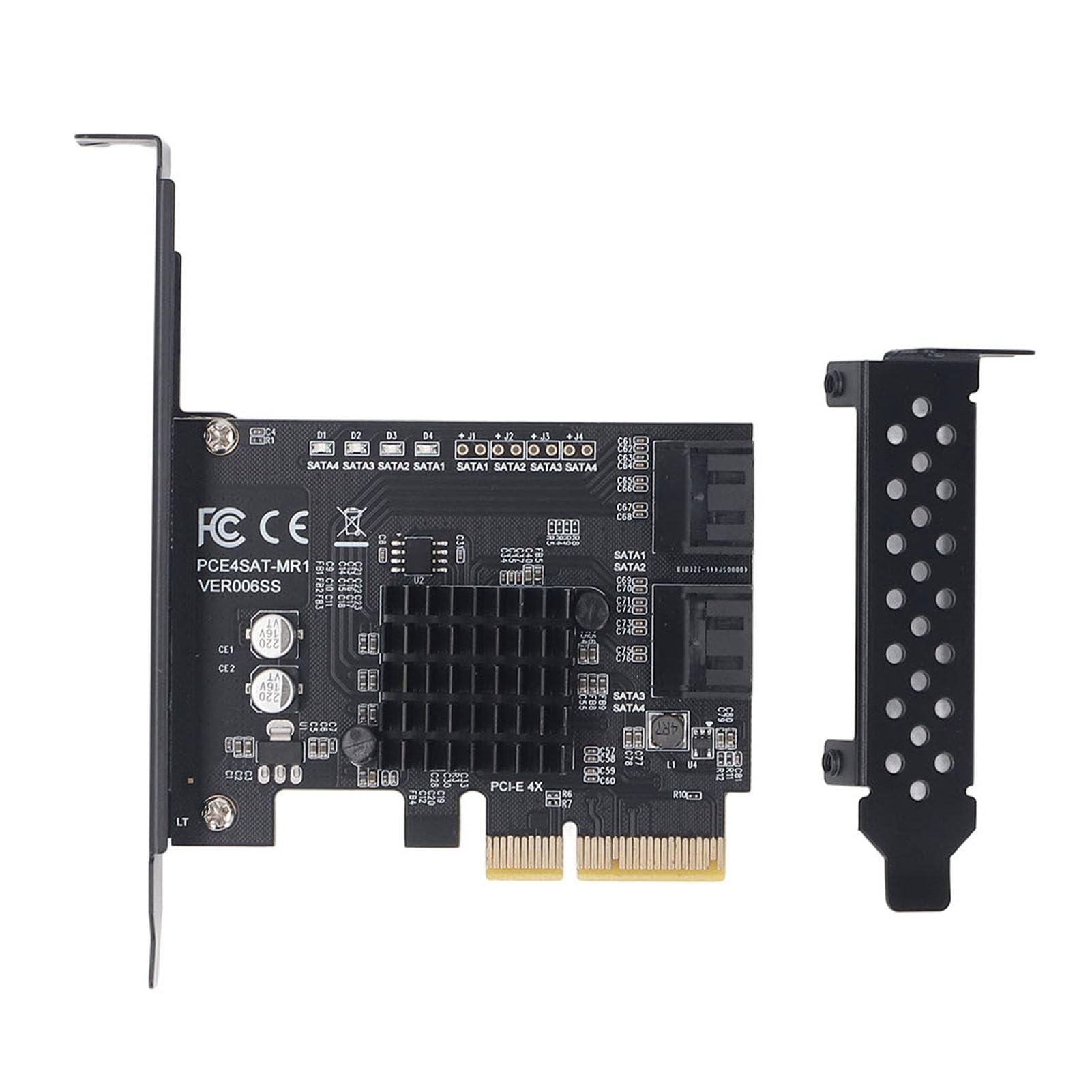Carte D'extension PCI-E vers Sata3.0, Carte SATA 4 Ports, Adaptateur D'extension 6 Gbit/s, Chipset 88SE9230, Carte RAID IPFS