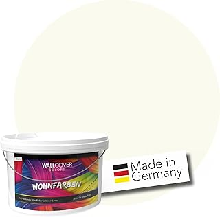 WALLCOVER hochwertige Wandfarbe für Innen | Altweiß | 1L für 8m² | Hochdeckende Innenfarbe Matt (Klasse 1) | Profi Qualität aus Deutschland