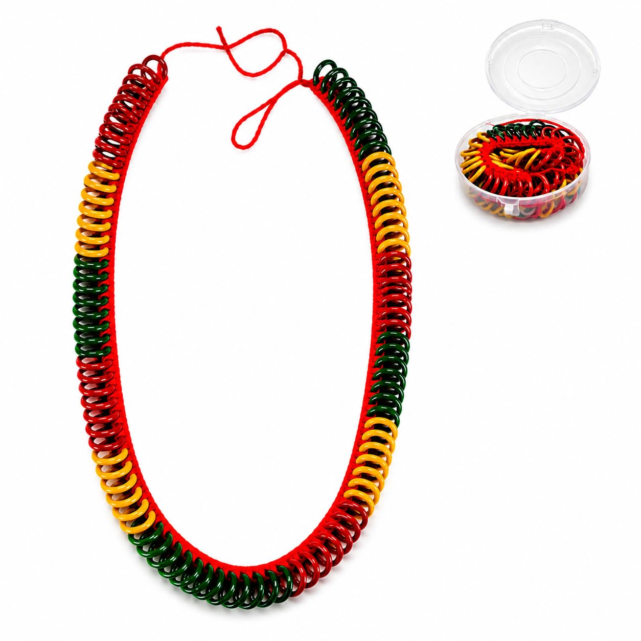 Small Chitti Gajula Mala 108 Traditional Bangles Garland for Navratri, Varalakshmi Vratham & Devi Pooja, Red Green Yellow Bangles Mala for Lakshmi Durga & Return Gift-image-23