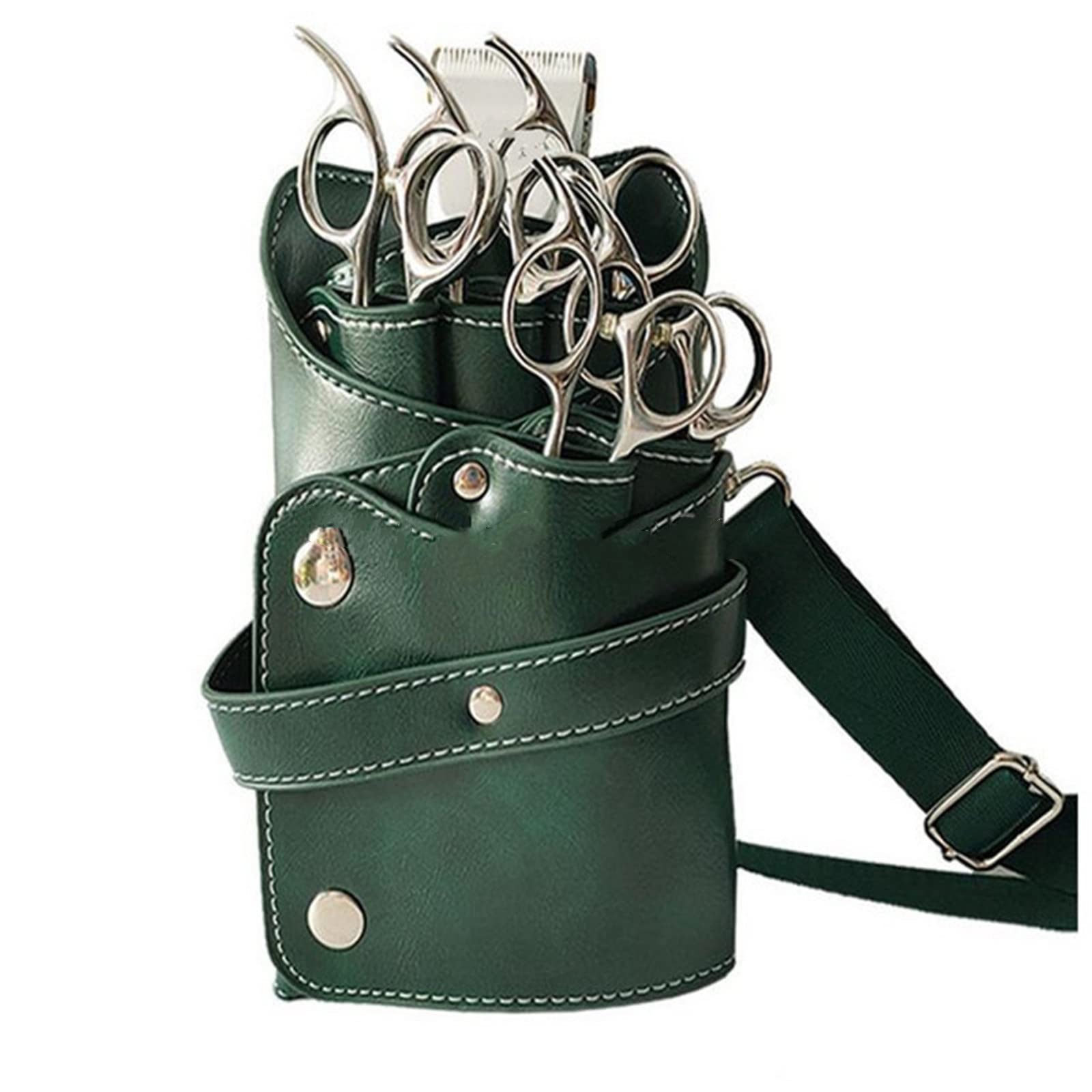 Borsa per Forbici da Parrucchiere Borsa for forbici for capelli for parrucchiere con tracolla per Salone(verde)