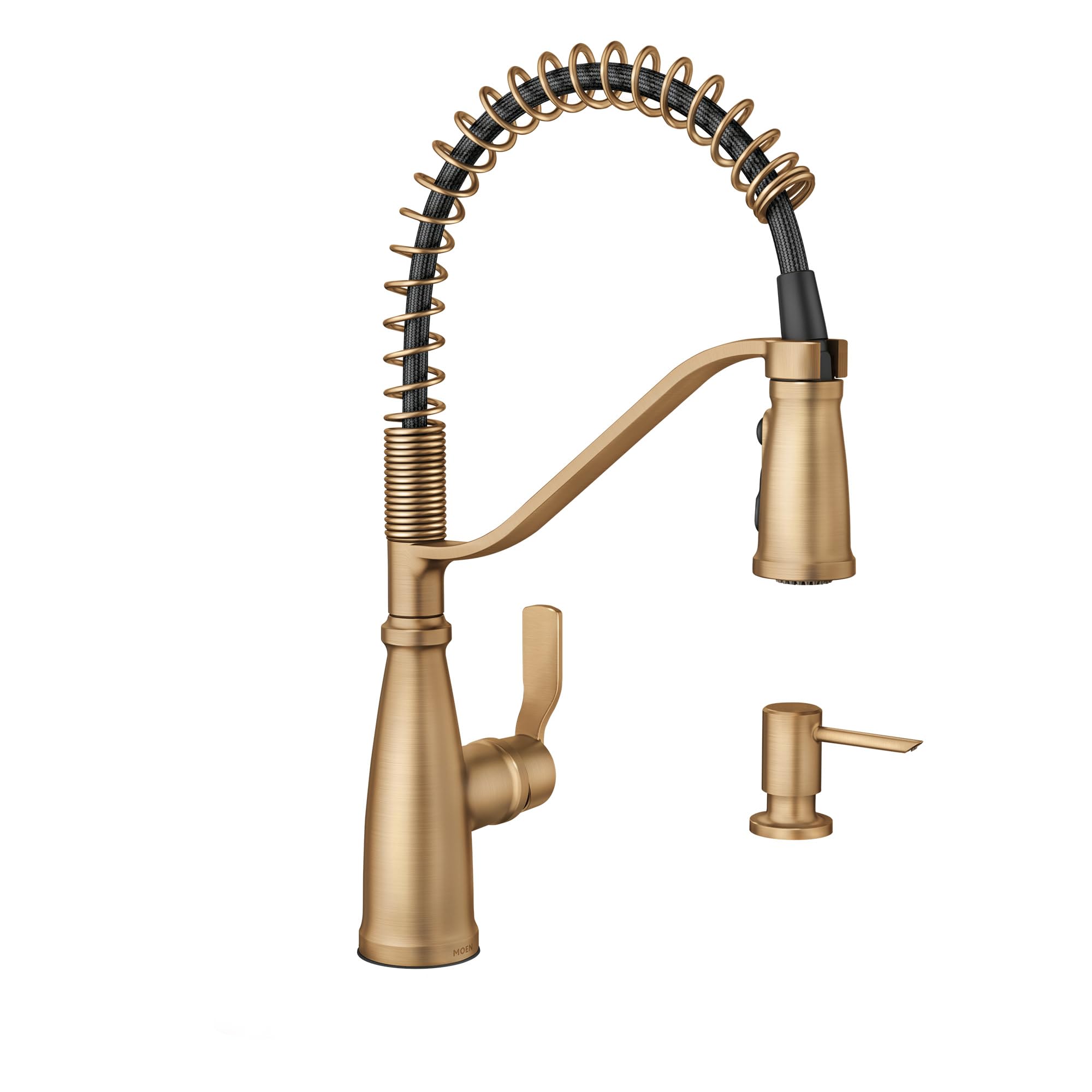 Moen Nolia Bronzed Gold One-Handle Single Hole Spring Kitchen