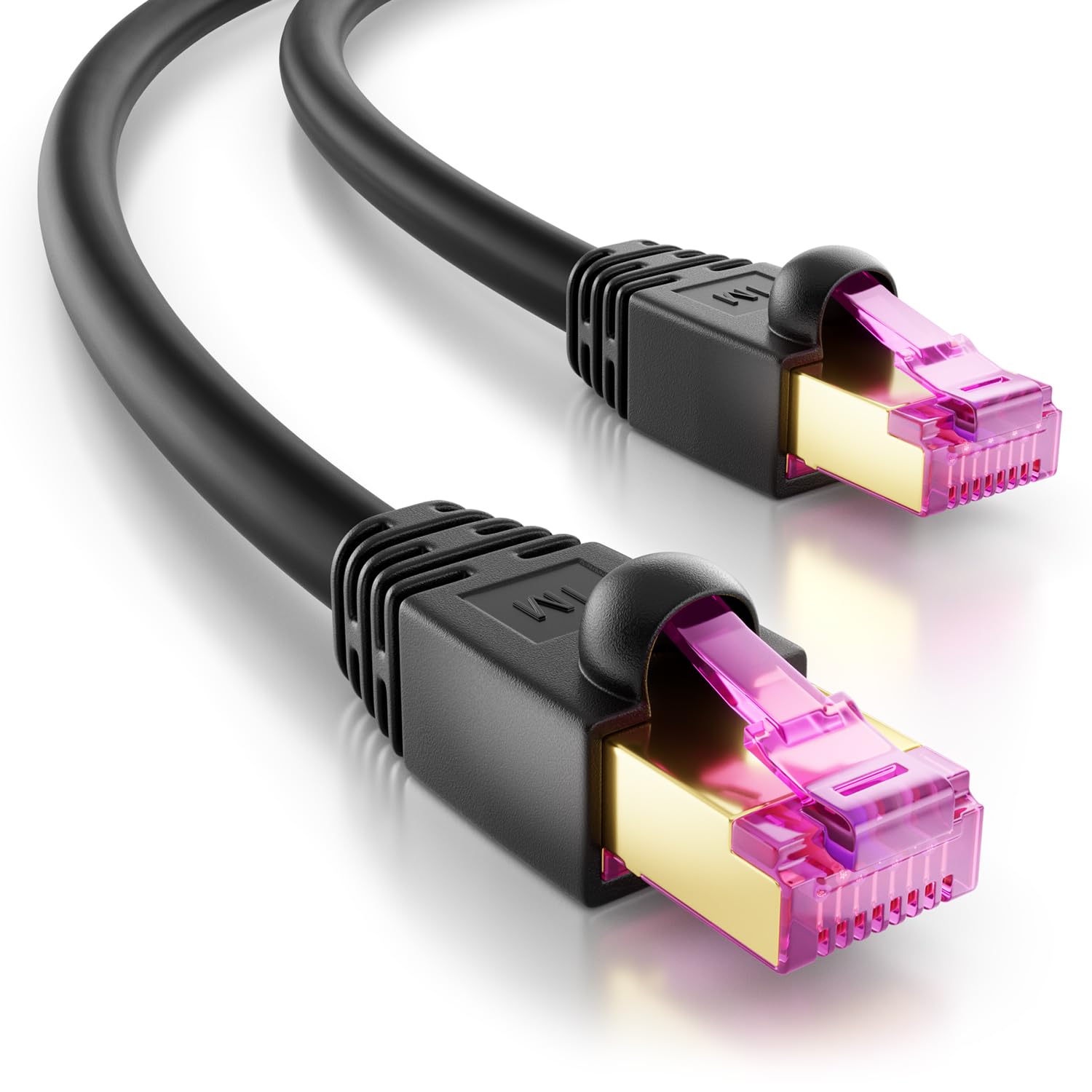deleyCON 15m Câble Réseau CAT7 Outdoor pour Extérieur (10 Gbit/s, 600 MHz, Blindage S/FTP, Cuivre) RJ45 Fiche Ethernet LAN DSL Câble Patch - Résistant AUX Intempéries - pour PC, TV, Caméra, PoE