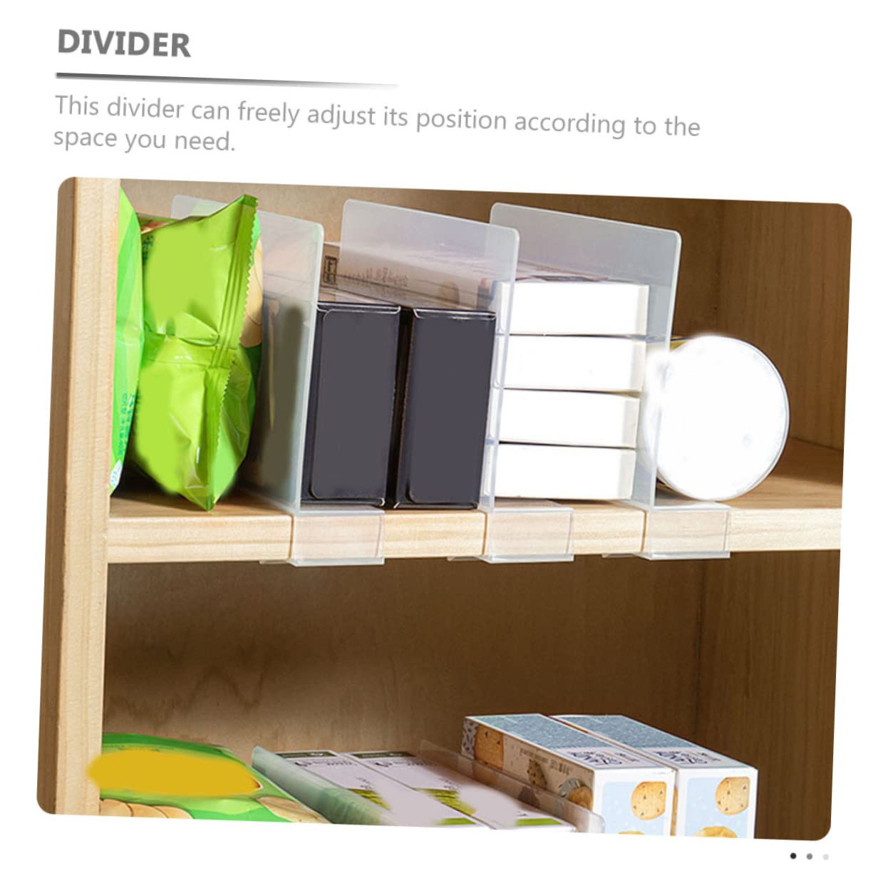 Ciieeo 2 Set di Separatori per Cassetti per Congelatore Armadio Vestiti Separatore Divisore Organizer Plastica Robusta 2 Pezzi*2
