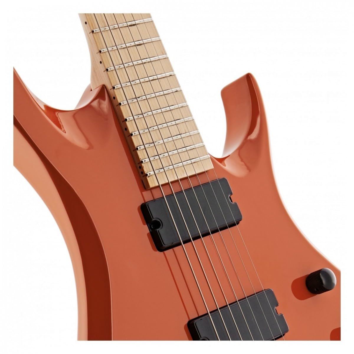 Chitarra elettrica a 7 corde lunghezza scala 27", 529 di G4M, Marmalade | 7 Corde con Scala 27", Humbucker Ceramici per un Tono Aggressivo, Capotasto Graphtech Nubone, Ponticello Fisso, Manico C