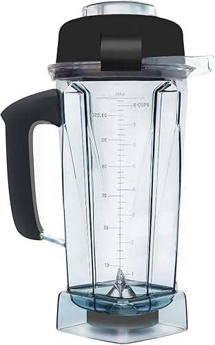 Jarra de licuadora de 64 onzas, compatible con vit 5200 5000 5300 6300 VM0101 VM0103 VM0197 serie clásicacomercial, vaso de recipiente para