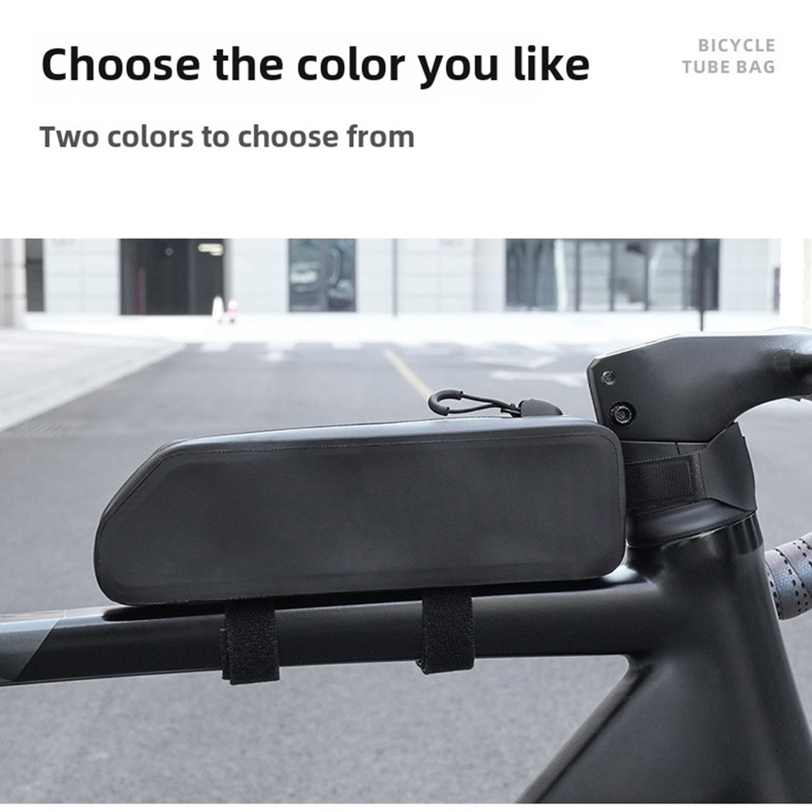 Borsa da ciclismo per bicicletta, borsa per tubo superiore del telaio, impermeabile, grande capacità, custodia per telaio bici con design aerodinamico, facile da installare, supporto in PP per bici da