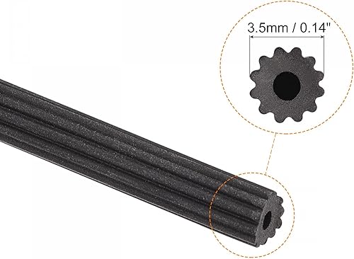 Miniatura 3 de uxcell Estriado de pantalla, 39.4 ft39.37 pies de longitud de PVC Sellado Retenedor de pantalla de ventana, 0.138 in OD Negro